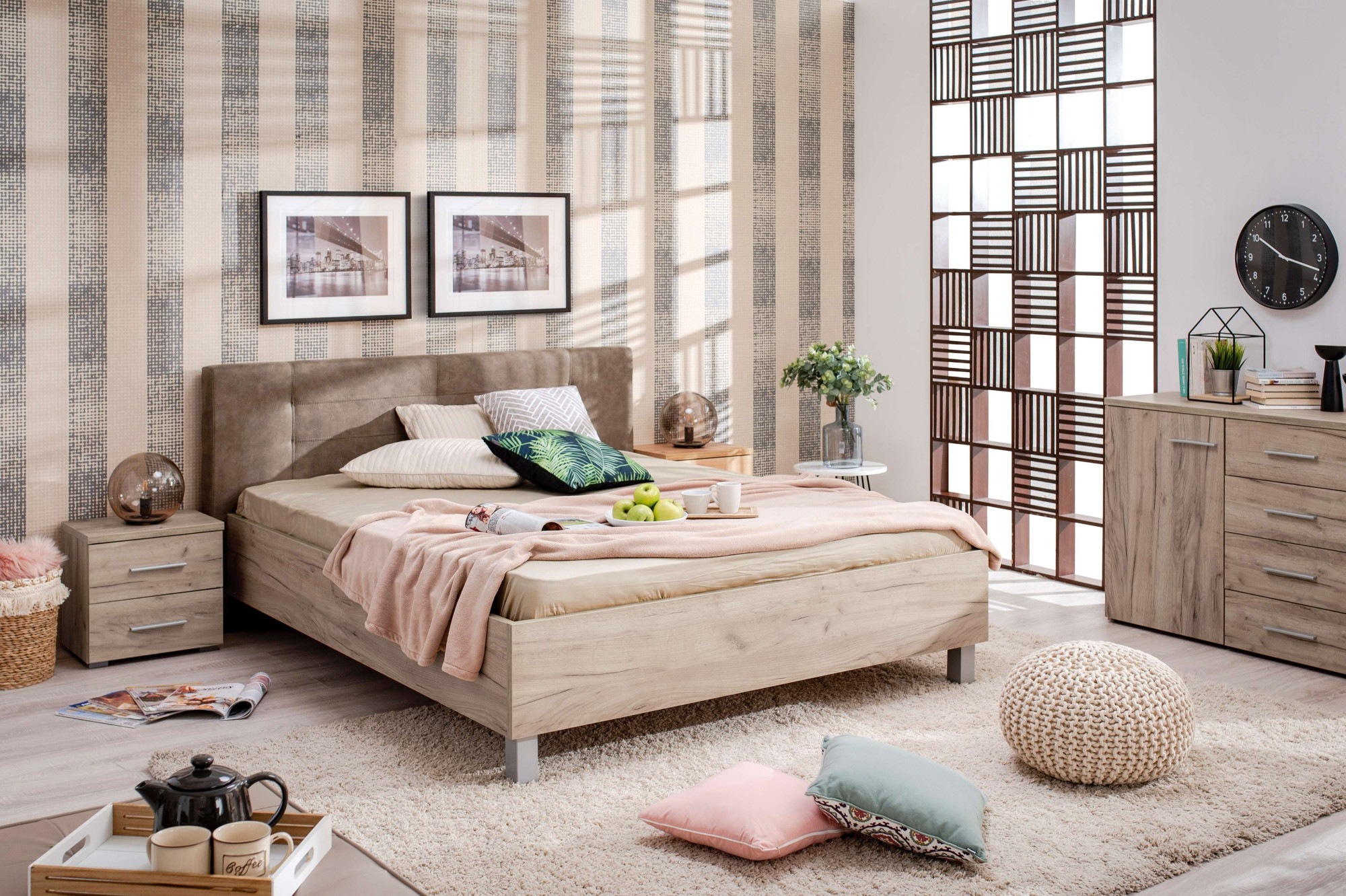 Home affaire Nachtkonsole "Uni Nachttisch, Nachtkommode, Nachtschrank, Beis günstig online kaufen