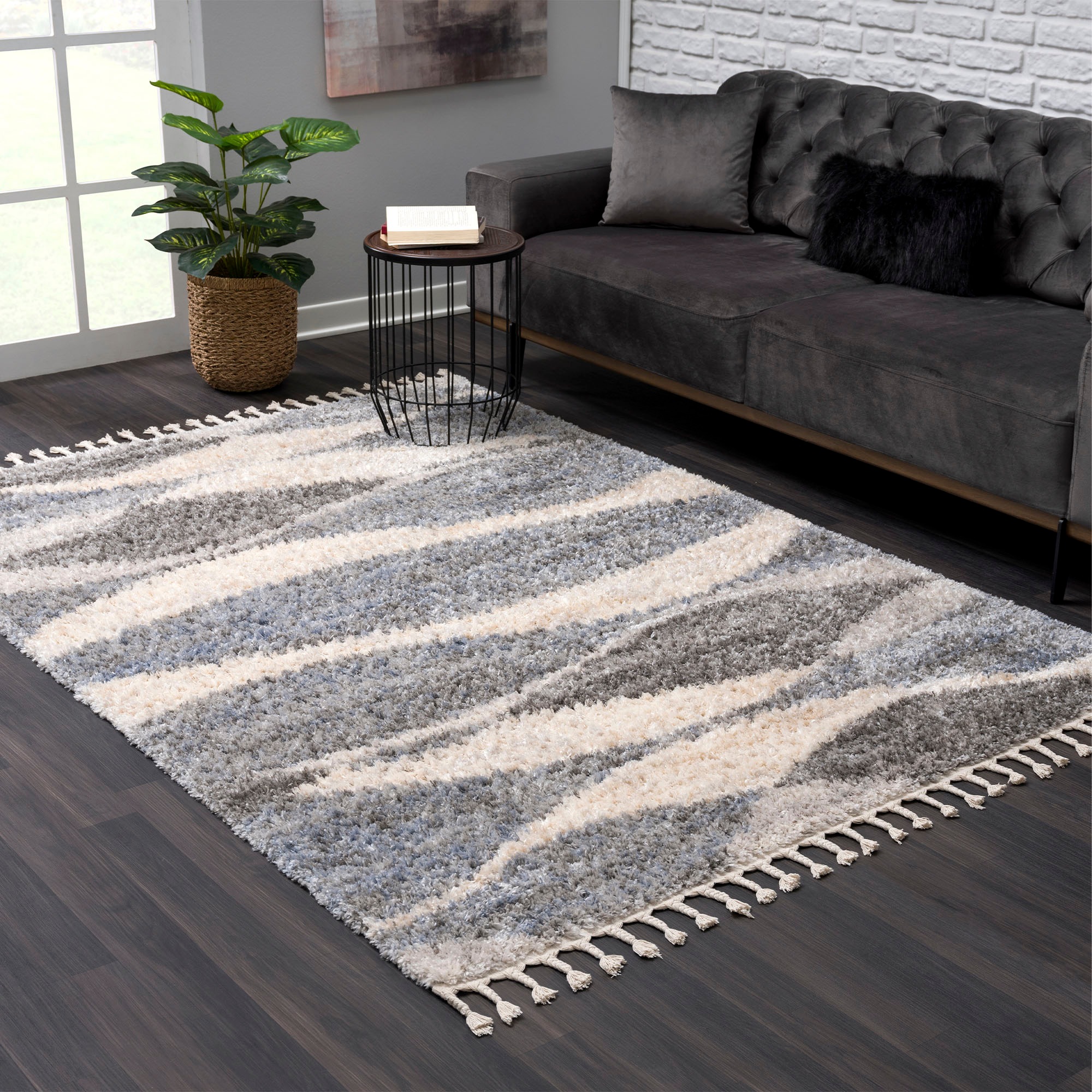 Sanat Hochflor-Teppich "Versay 1505" rechteckig 45 mm Höhe Wohnzimmer, Lang günstig online kaufen