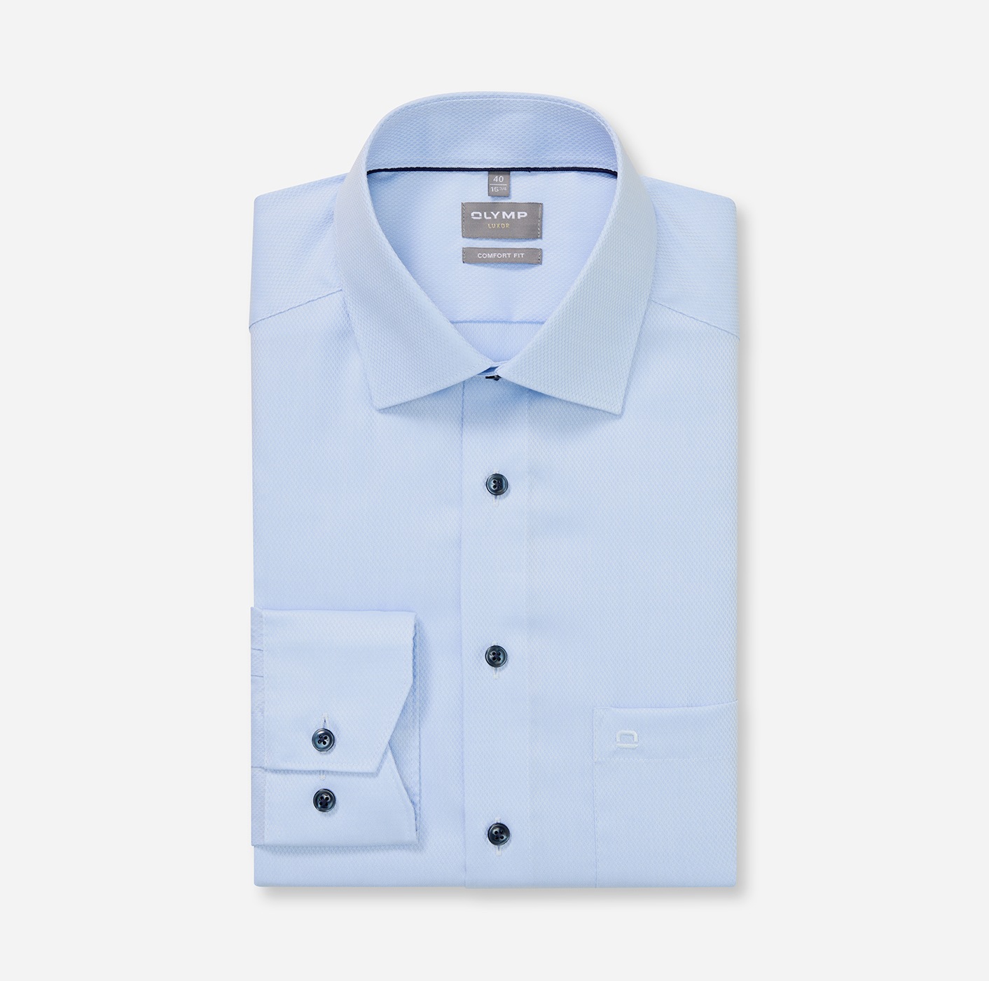 OLYMP Langarmhemd »Luxor«, Businesshemd, comfort fit, Minimalprint, New-Kentkragen