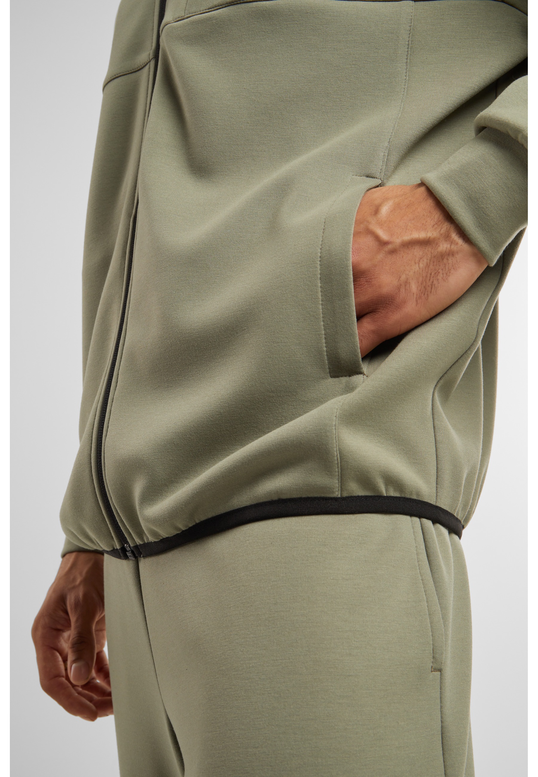 URBAN CLASSICS Kapuzenpullover »Urban Classics Scuba Zip Pocket Hoody« 1