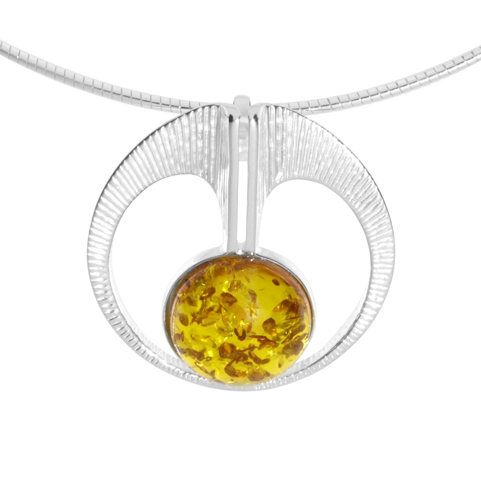 OSTSEE-SCHMUCK Damen Halsreif "Ostsee-Schmuck Halsreif mit Anhänger Gleiter-Torid", 50cm, Silber 925 (Sterlingsilber), L: 42, silber, Silber 925