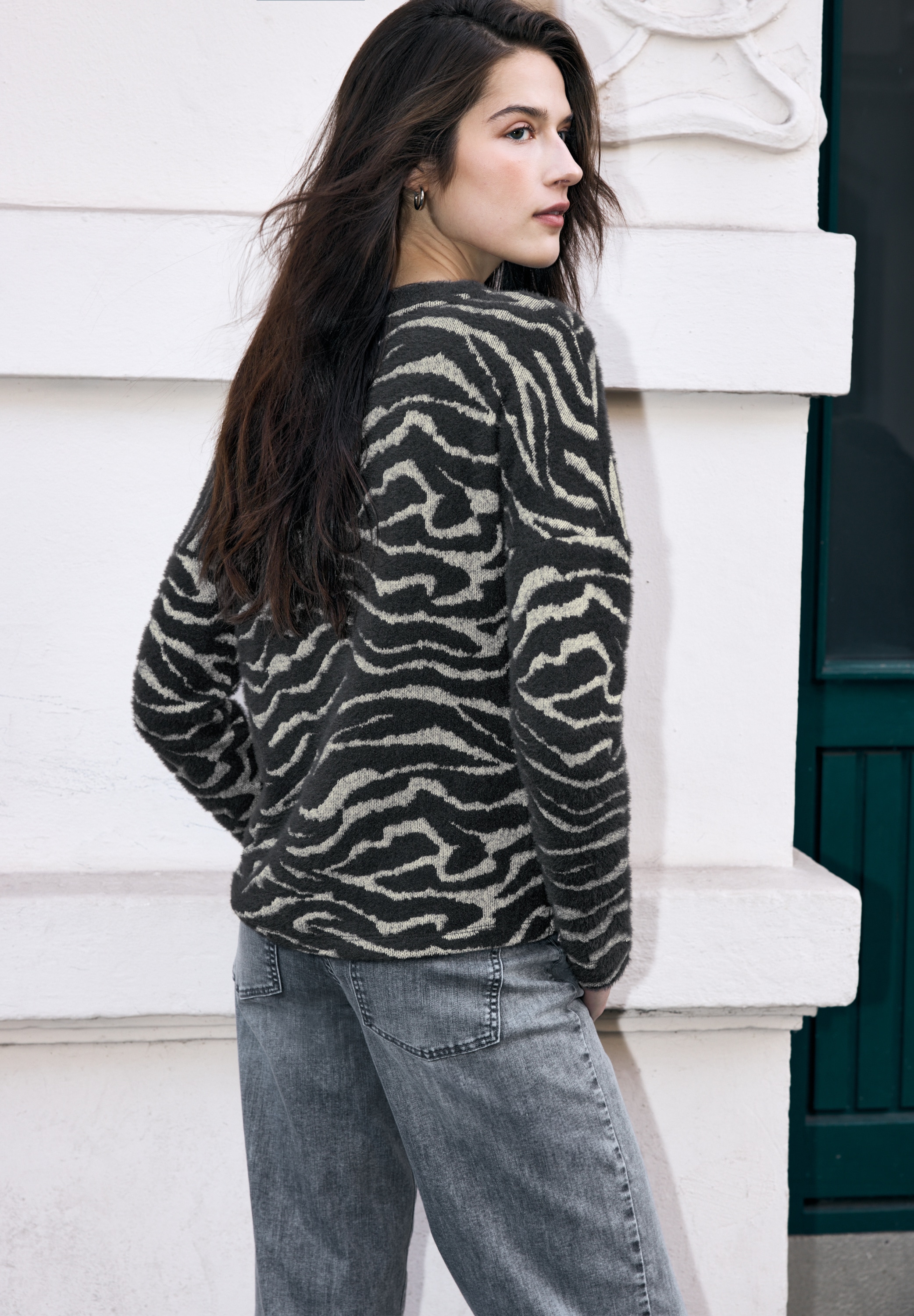 STREET ONE STUDIO Langarmshirt mit grafischem Muster