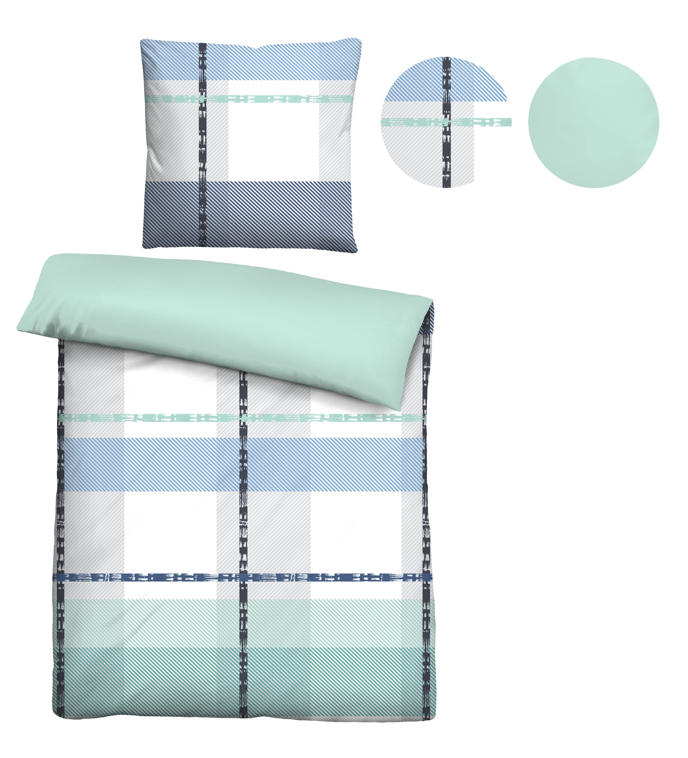 Thumbnail - Castell - Markenbettwäsche Wendebettwäsche "0270746" 2 Stk. Cooling-Effekt - fördert Luftzirkulation, pflegeleicht, Reiß...