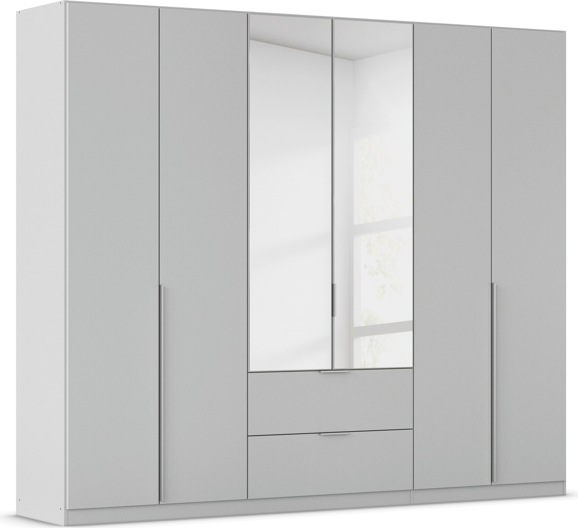 OTTO home Drehtürenschrank "Kleiderschrank Schrank Garderobe AGORDO mit Dekor- oder Hochglanzfront" in zwei Griff-Farben, Breiten 91-360 cm, mit Außenschubkästen, in 7 Breiten und 2 Höhen MADE IN GERMANY