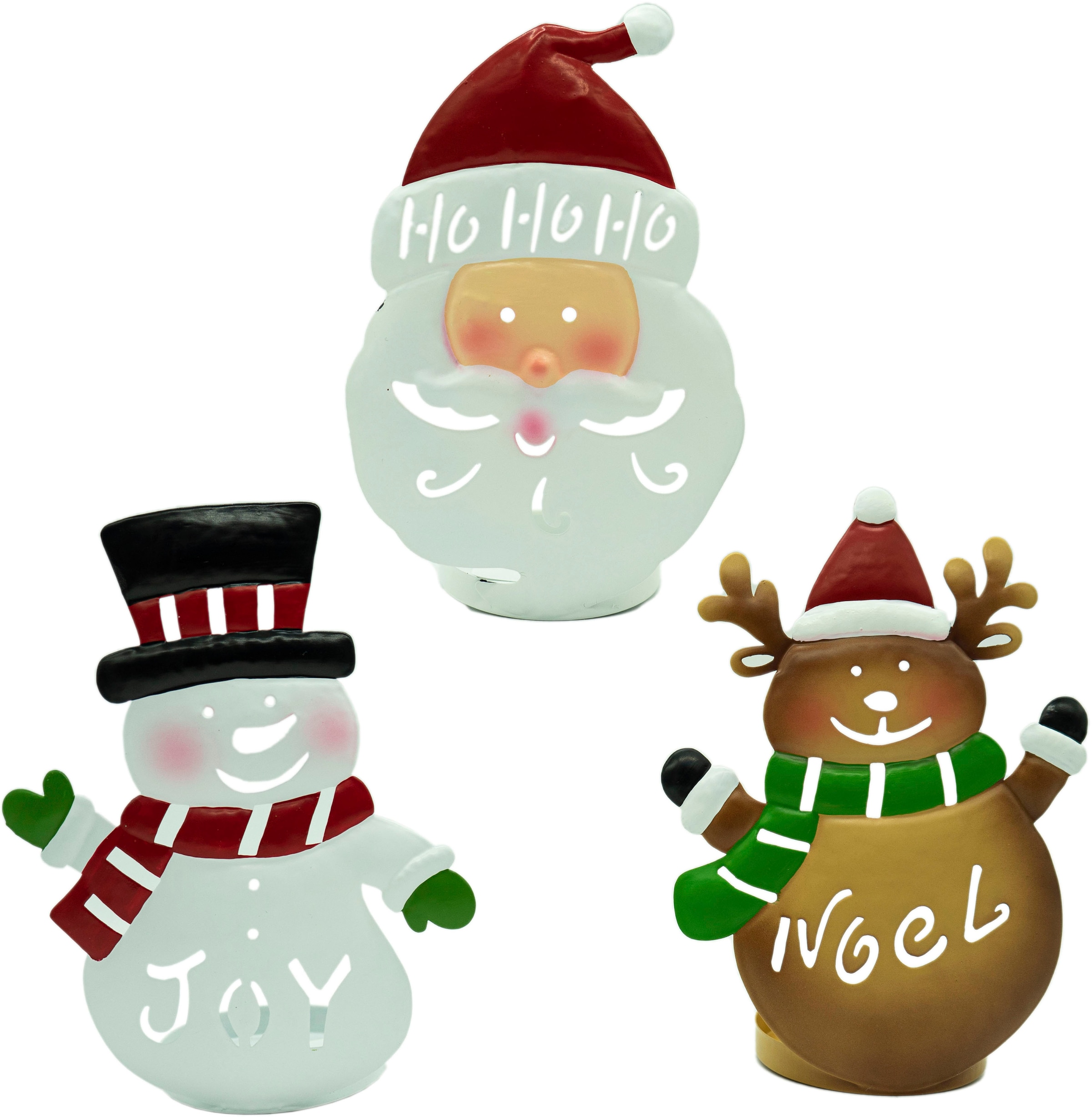 NOOR LIVING Teelichthalter "Kerzenhalter mit Weihnachtsmotiv" aus Metall, H günstig online kaufen