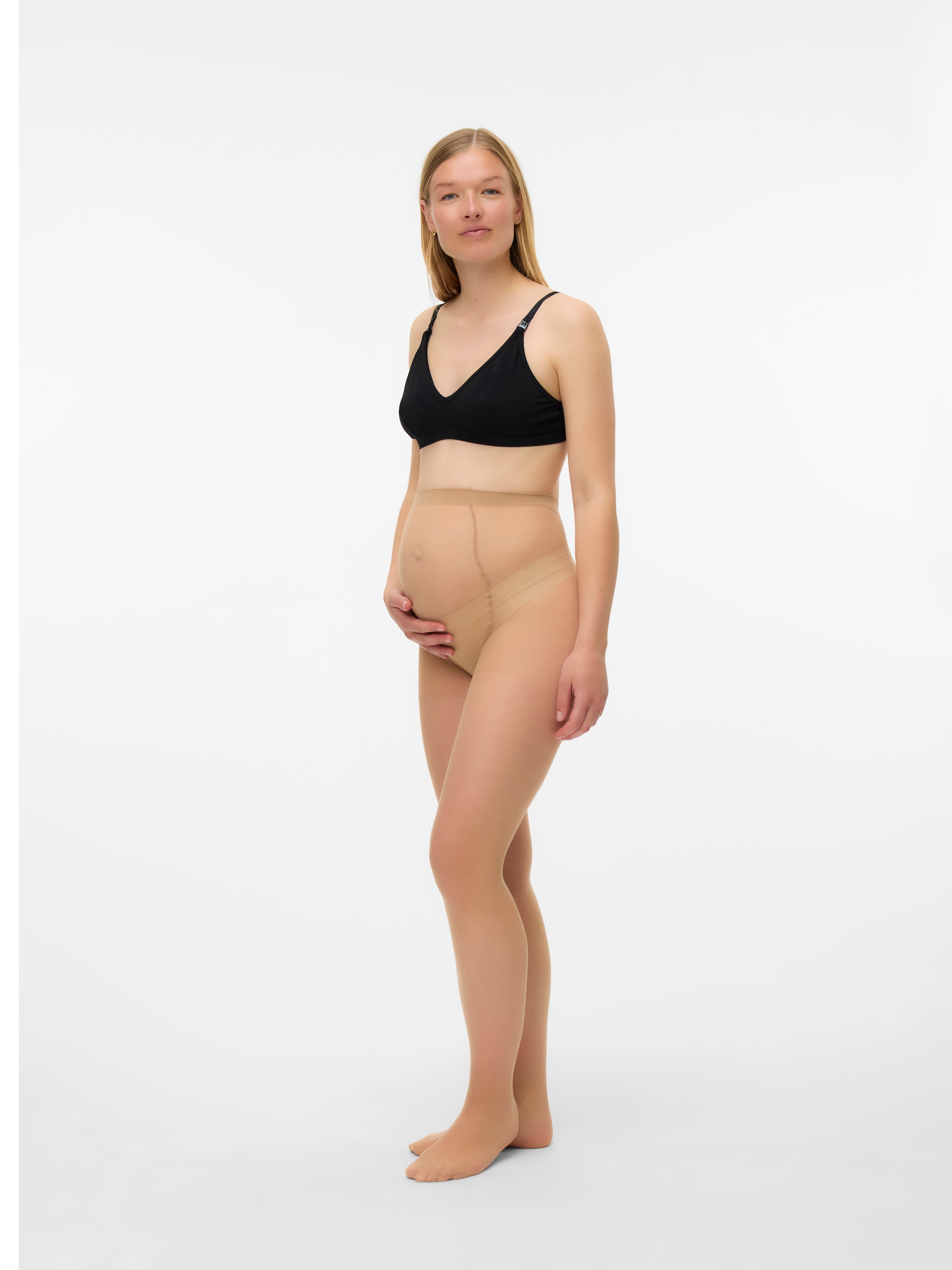Mamalicious Umstandsstrumpfhose »MLMALOU PANTYHOSE 20 DEN 2-P A. NOOS«, (Packung, 2 St.), mit Shaping Effekt
