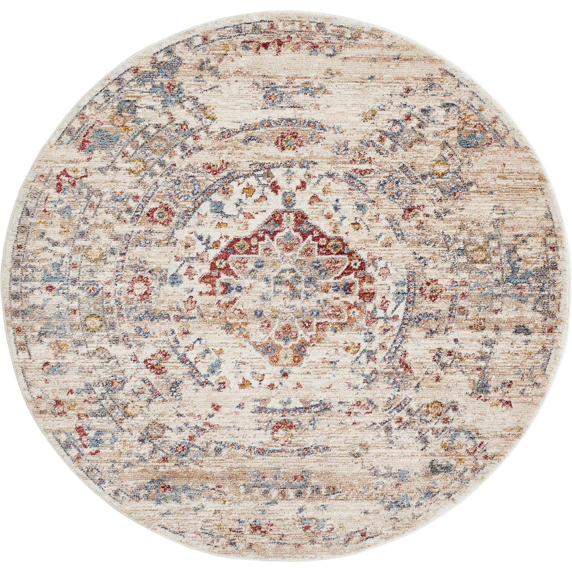 LUXOR living Teppich "Rocco" rund 11 mm Höhe Vintage-Look, florales Design, günstig online kaufen