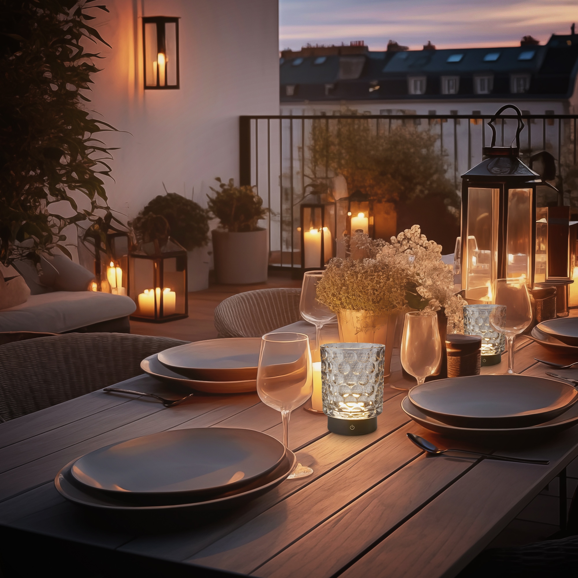 Briloner Leuchten LED Außen-Tischleuchte »SUNORA« LED-Board 2 Stk. Warmweiß kabellos 15 x 11 cm Grau 2W Wohnzimmer Flur Outdoor Aussen 2er-Set