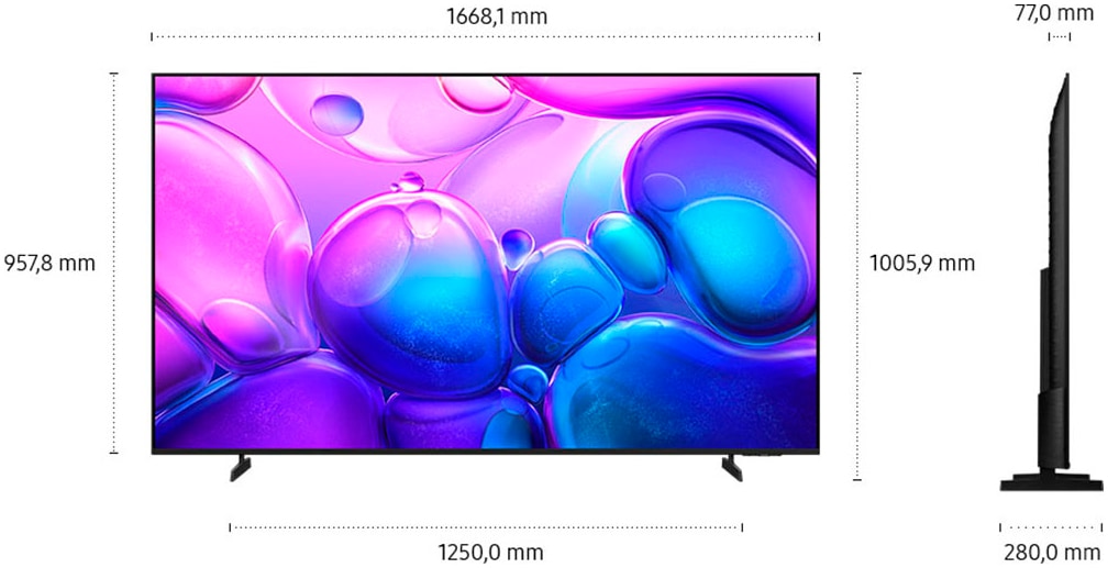 Samsung QLED-Fernseher »GQ75Q6FAAU«, 4K Ultra HD, Smart-TV, Quantum HDR, Knox Security, Art Store, 3D Sound, Gaming Hub, AI TV