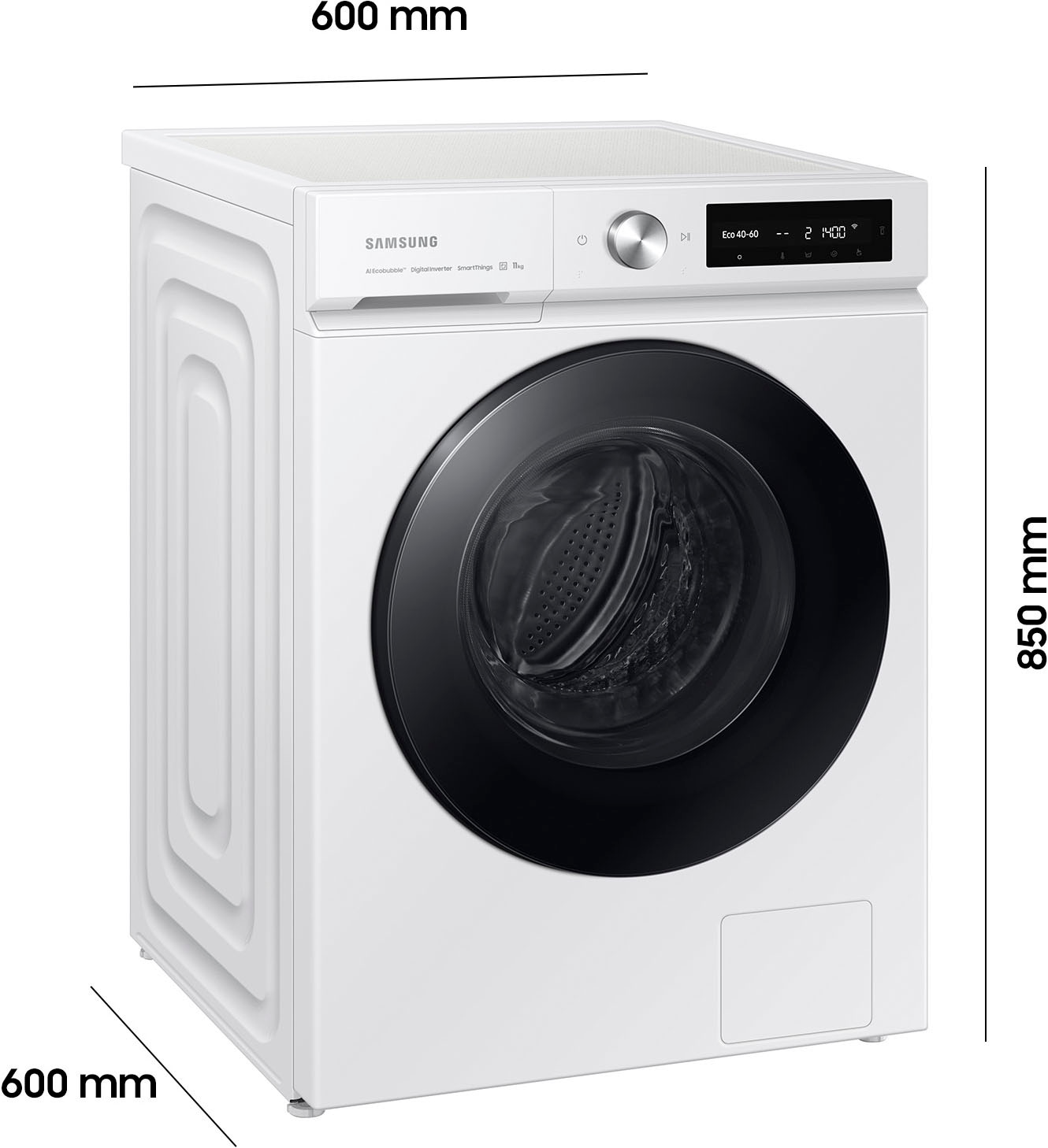 Samsung Waschmaschine »WW11BB744AGW«, 11 kg, 1400 U/min