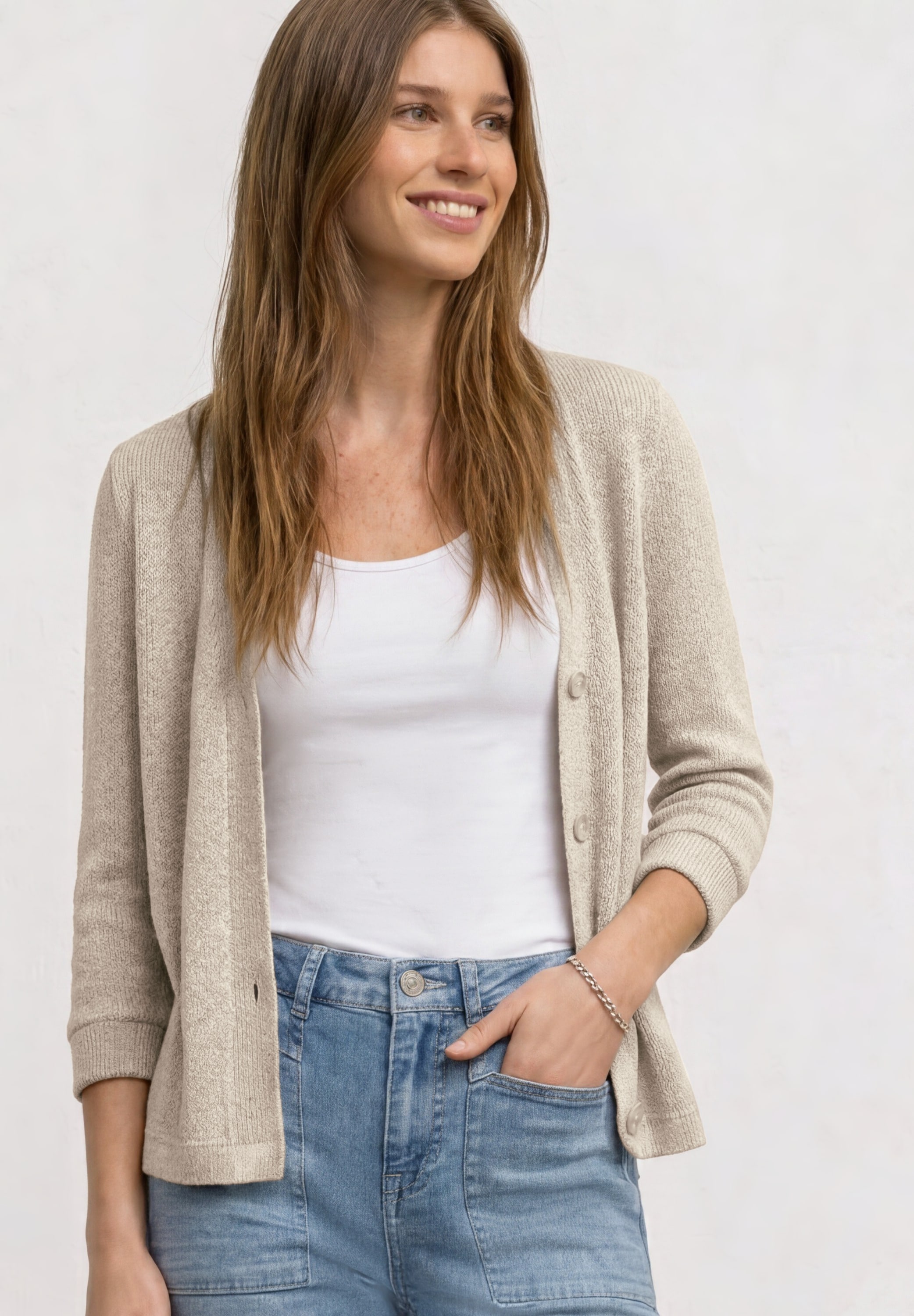 STREET ONE Strickjacke Offen zu tragen