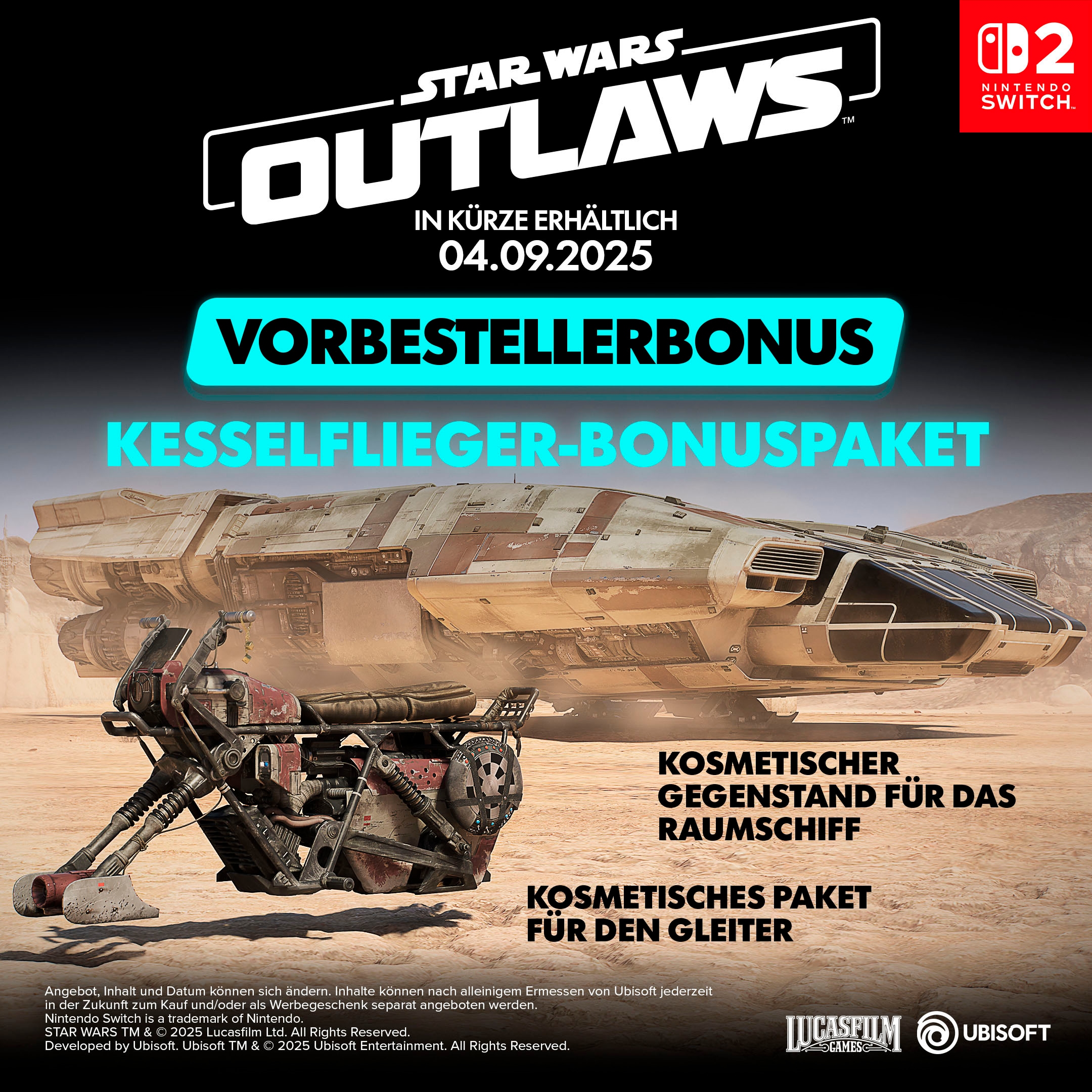 UBISOFT Spielesoftware »Star Wars Outlaws«, Nintendo Switch 2