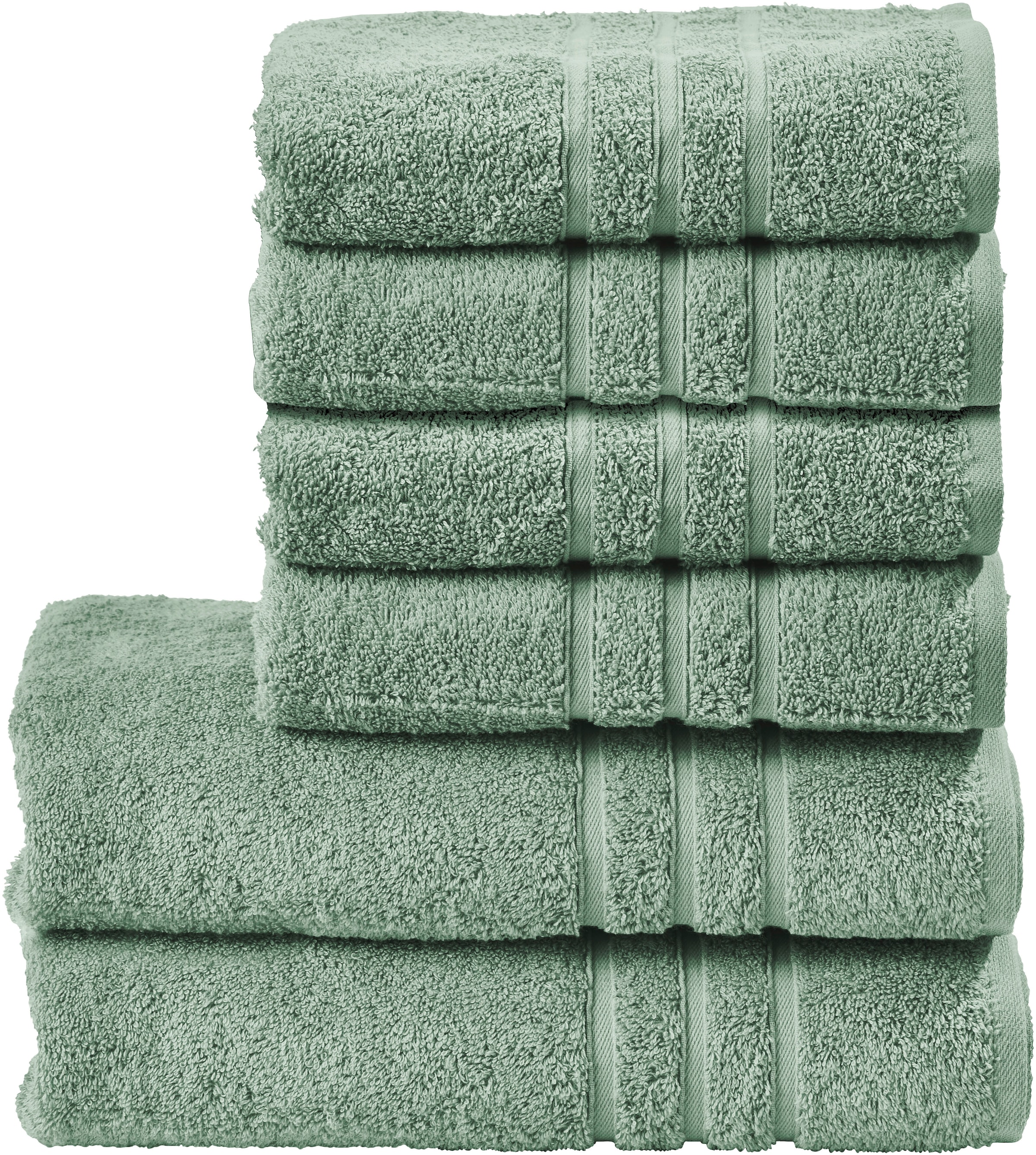 done. Handtuch Set "Daily Uni" Set 6 Stk. Walkfrottier saugfähiges Walkfrot günstig online kaufen