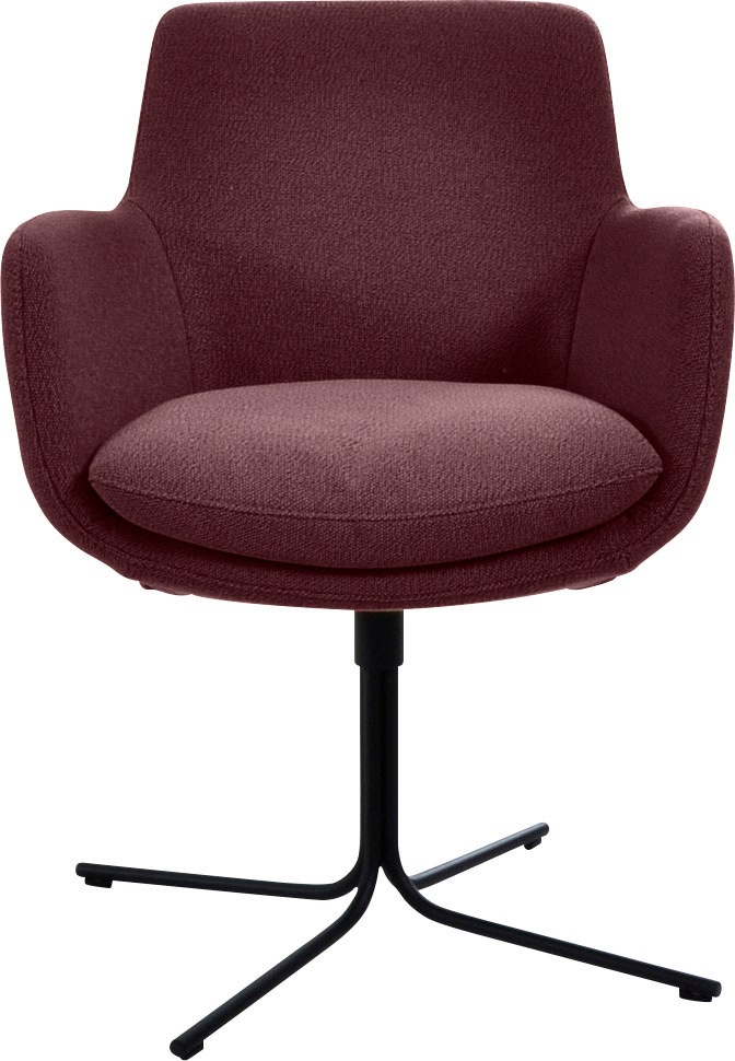 K+W Komfort & Wohnen Drehstuhl "Pego" () filigranem 4-Fuß-Gestell in schwar günstig online kaufen