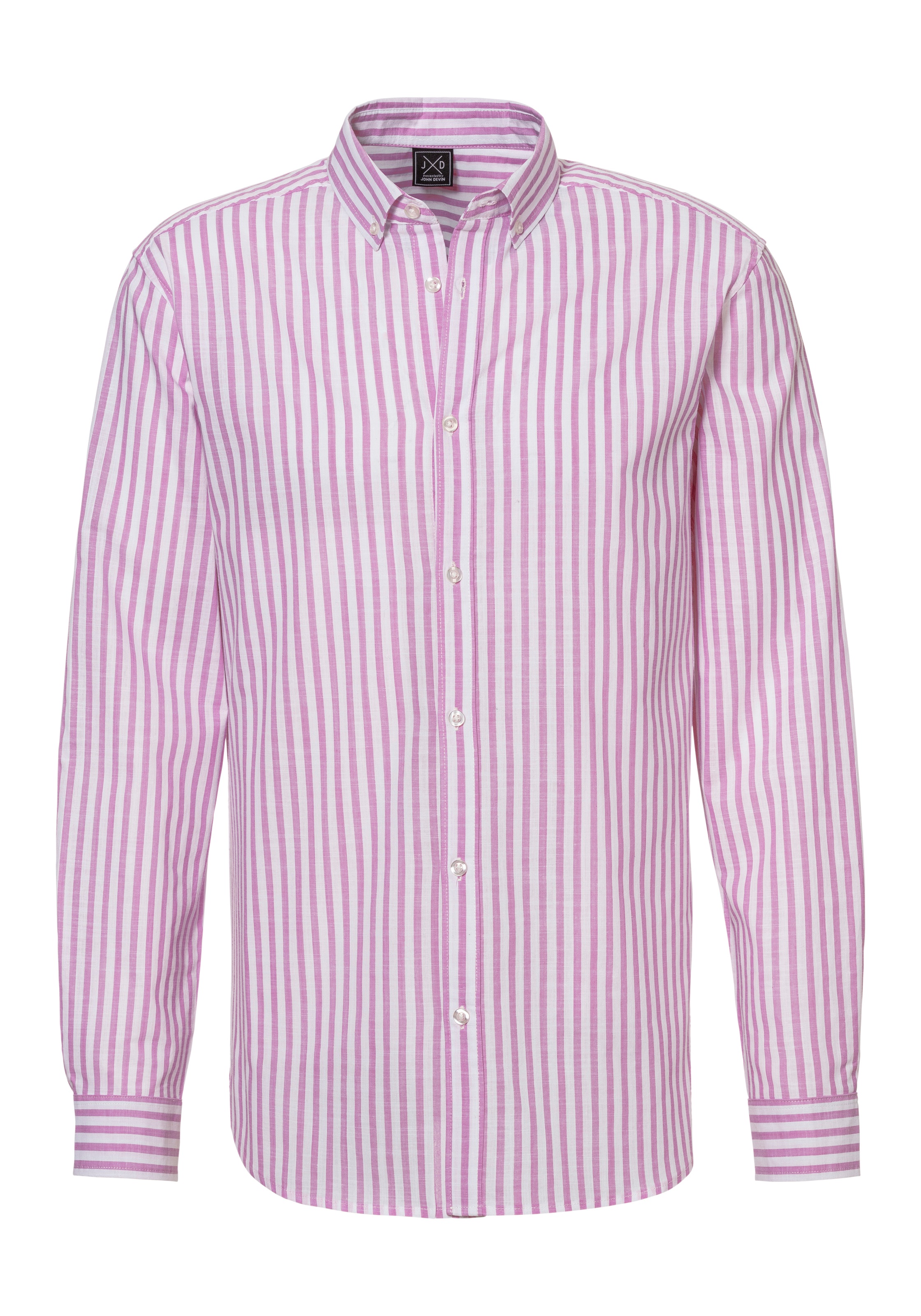John Devin Langarmhemd "Regular Fit", Streifenhemd mit Button-down-Kragen, günstig online kaufen