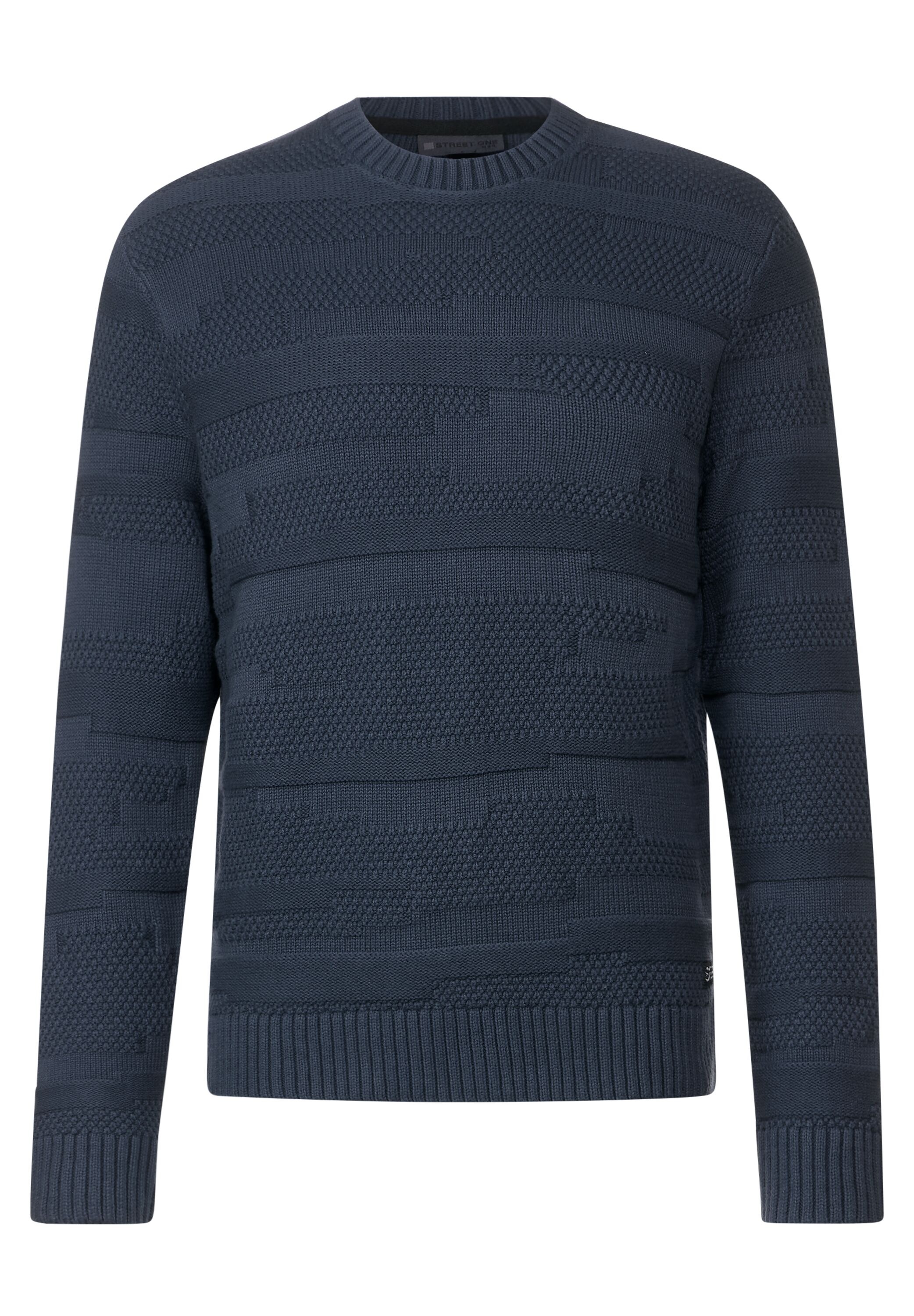 STREET ONE MEN Strickpullover, mit Struktur