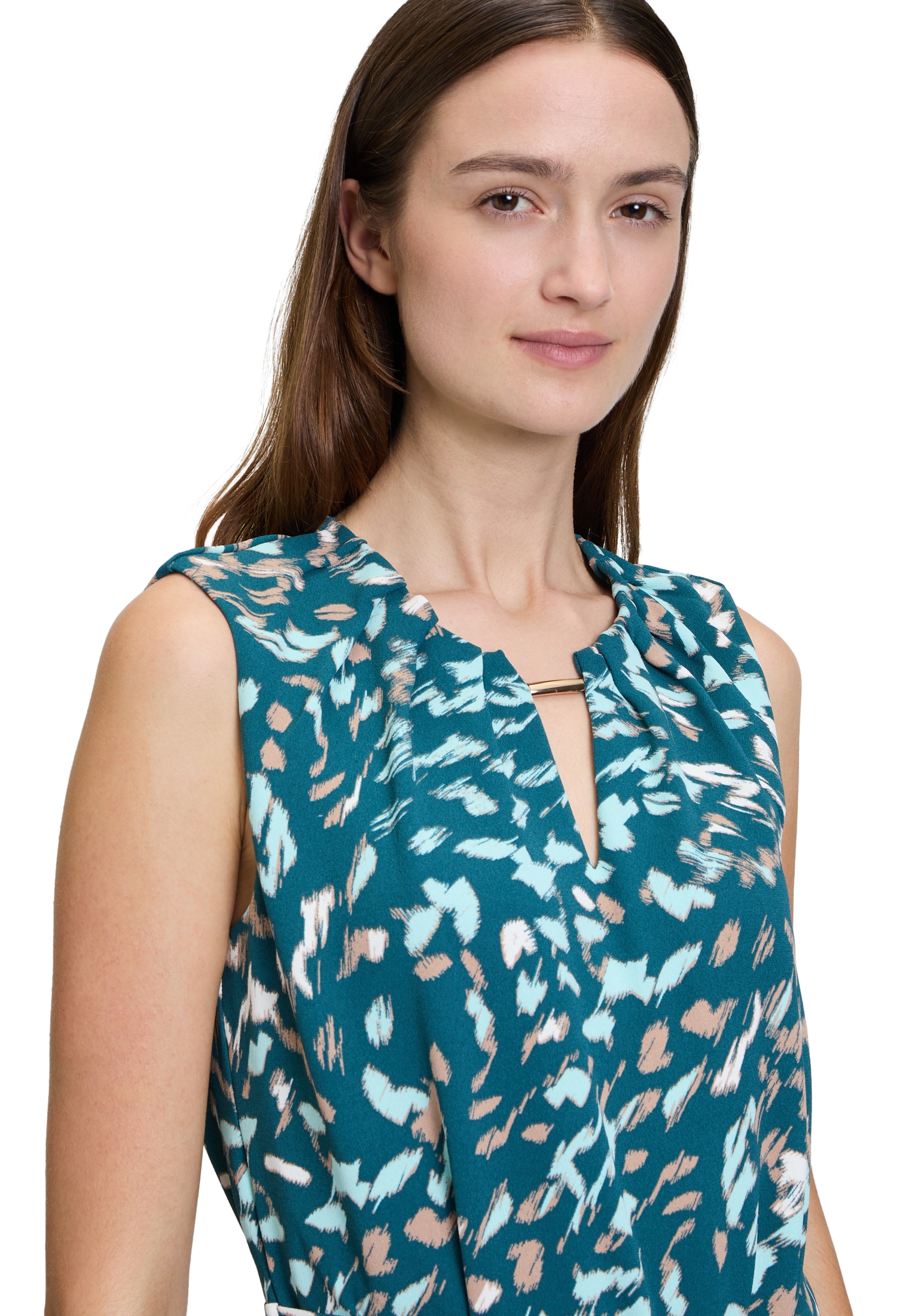 Betty&Co Overall »Betty & Co Jumpsuit ohne Arm«, (1 tlg.), Falten