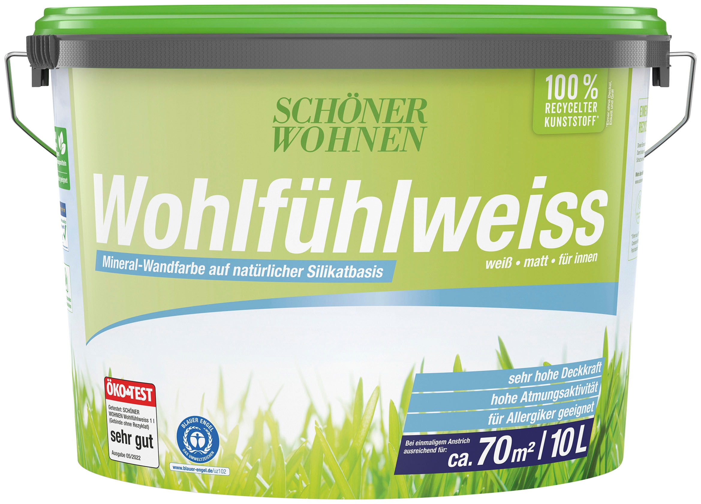 SCHÖNER WOHNEN FARBE Wand- und bestellen Mineral-Wandfarbe 10 online auf Silikatbasis natürlicher Deckenfarbe | BAUR Liter, »Wohlfühlweiß«