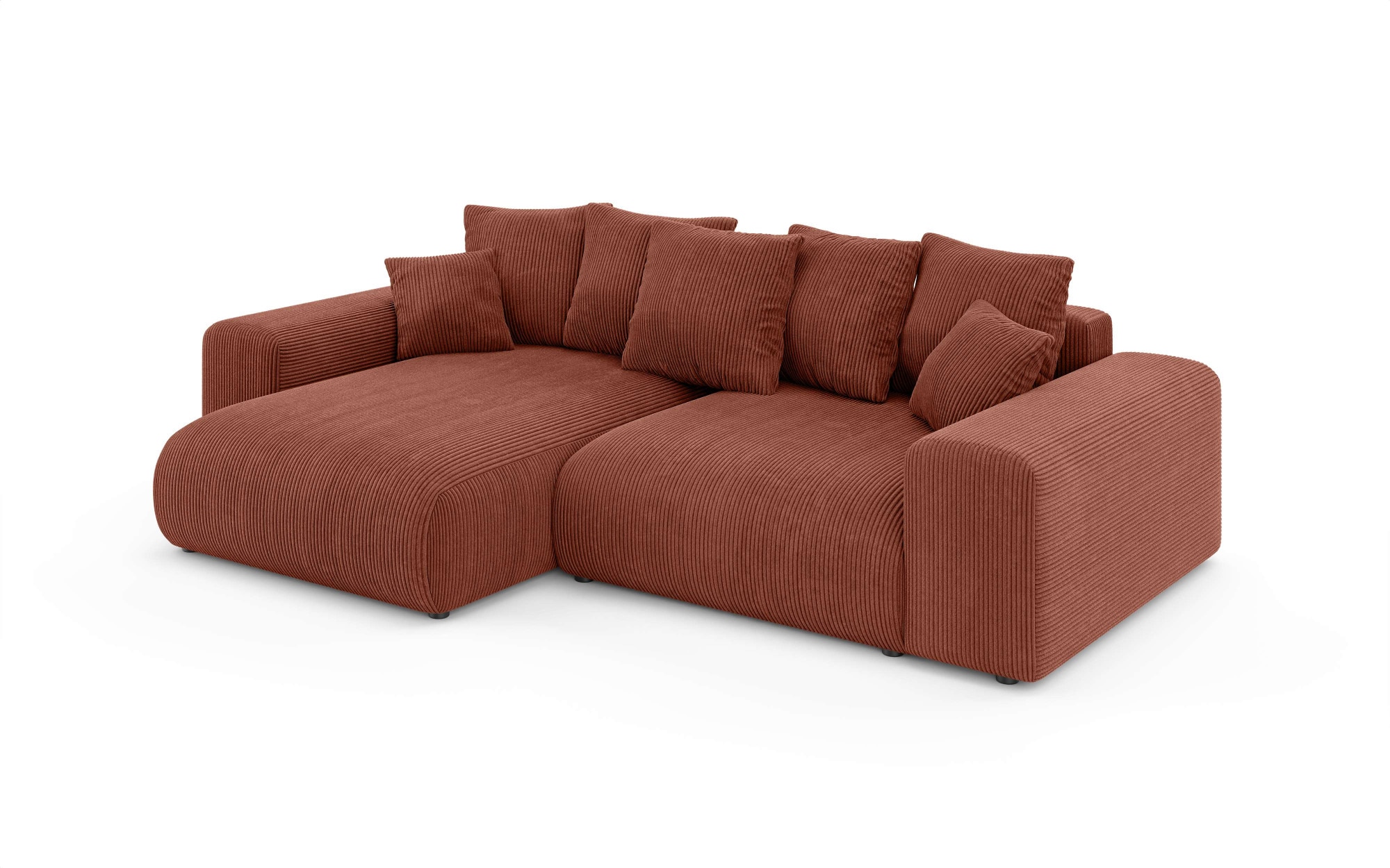 INOSIGN Ecksofa »LAKESIDE mit Bettfunktion und Bettkasten, B/T/H 257/166/84 cm«, L-Form, Recamiere beidseitig montierbar, Wellenunterfederung