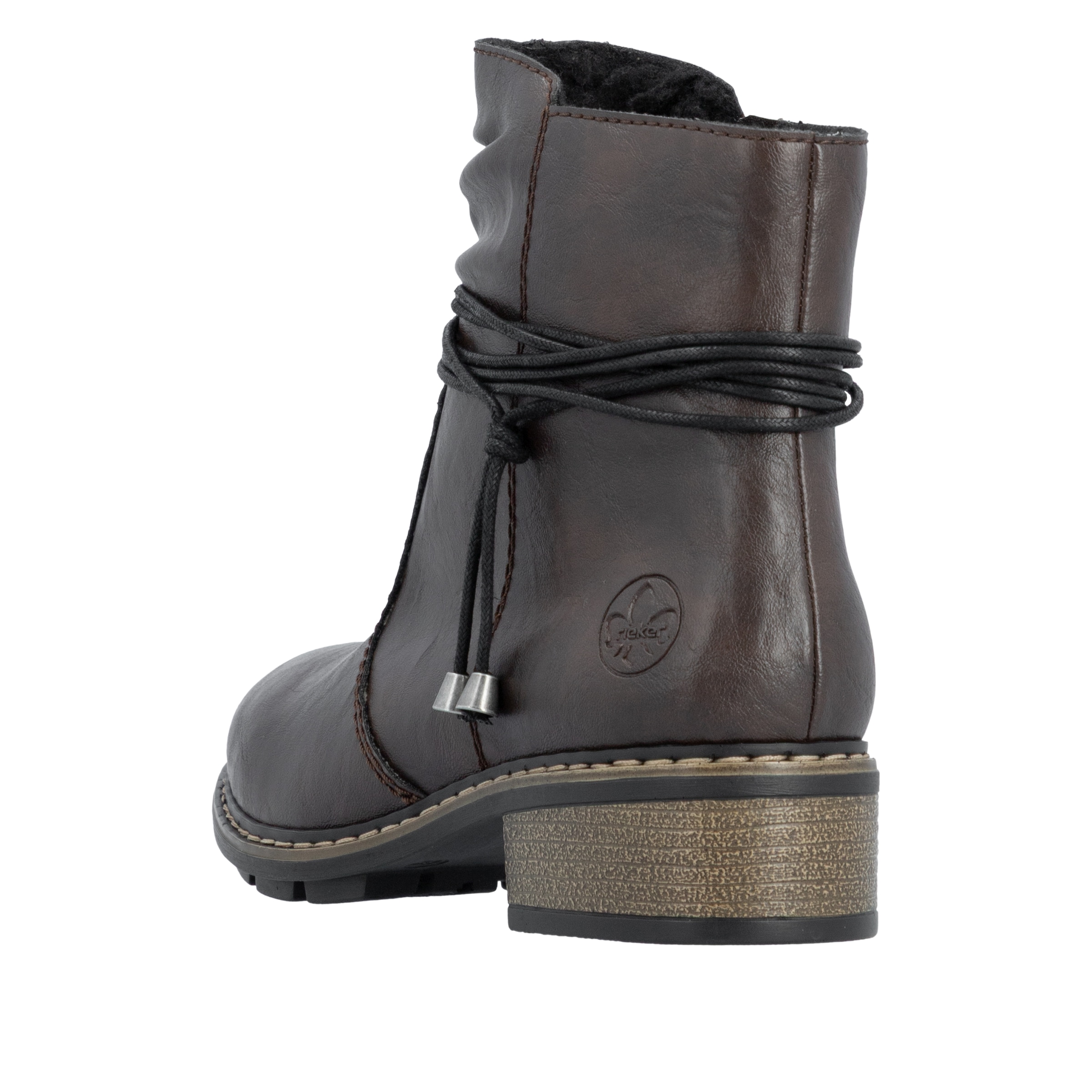 Rieker Winterstiefelette  Reißverschluss-Boots mit Zierkordel und slouchy Schaft