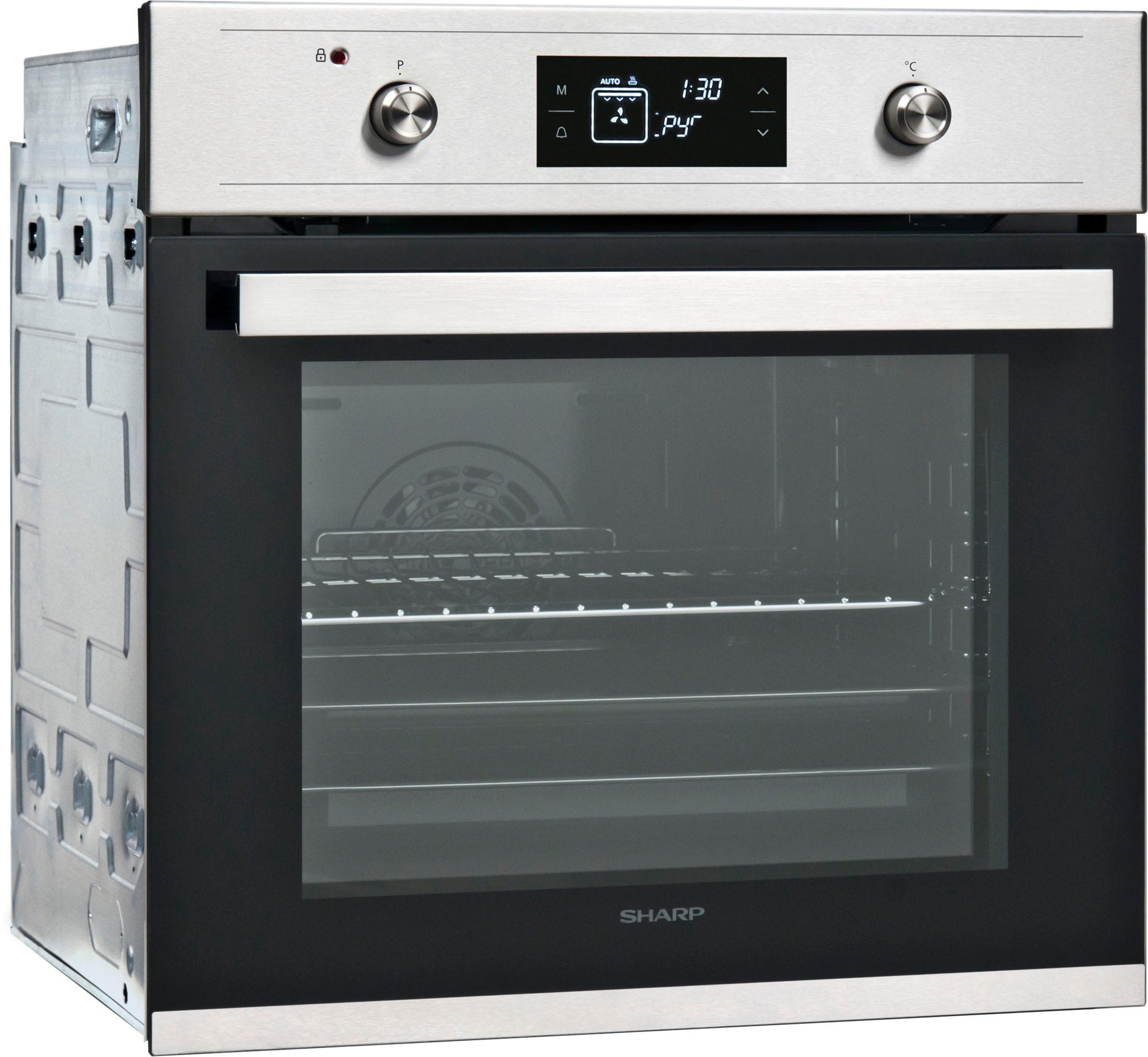 Sharp Pyrolyse Backofen »K-61V28IM1-EU«, K-61V28IM1-EU, Pyrolyse-Selbstreinigung