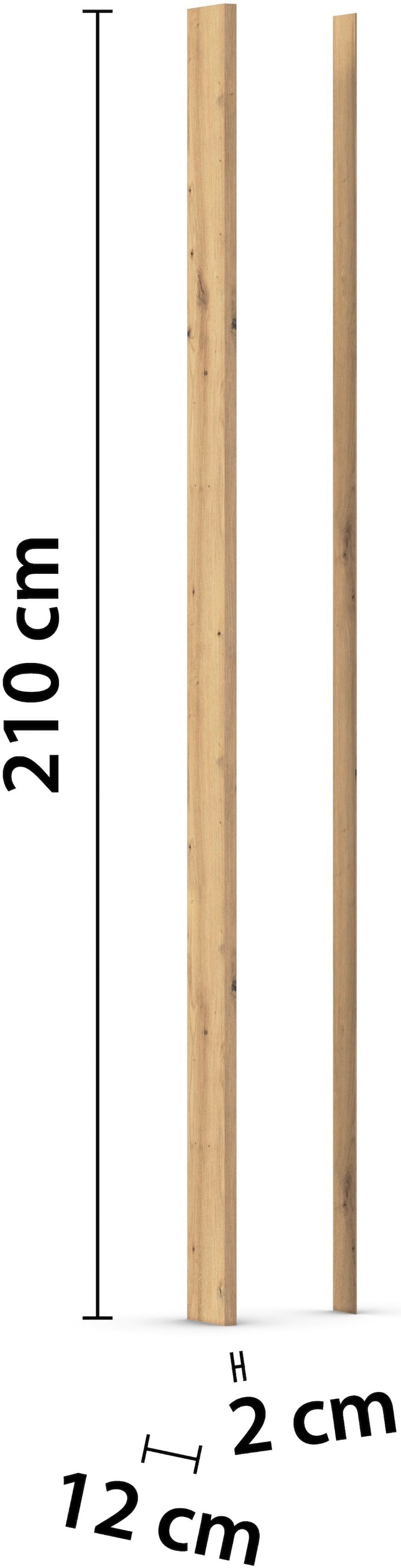 OTTO home Möbelblende »Ausgleichsleiste Abstandsleiste Zwischeneinbau AGORDO« in zwei Höhen verfügbar: 210/229 cm MADE IN GERMANY,  für Anbau von Drehtüren- und Eckschrank an Schwebetürenschrank
