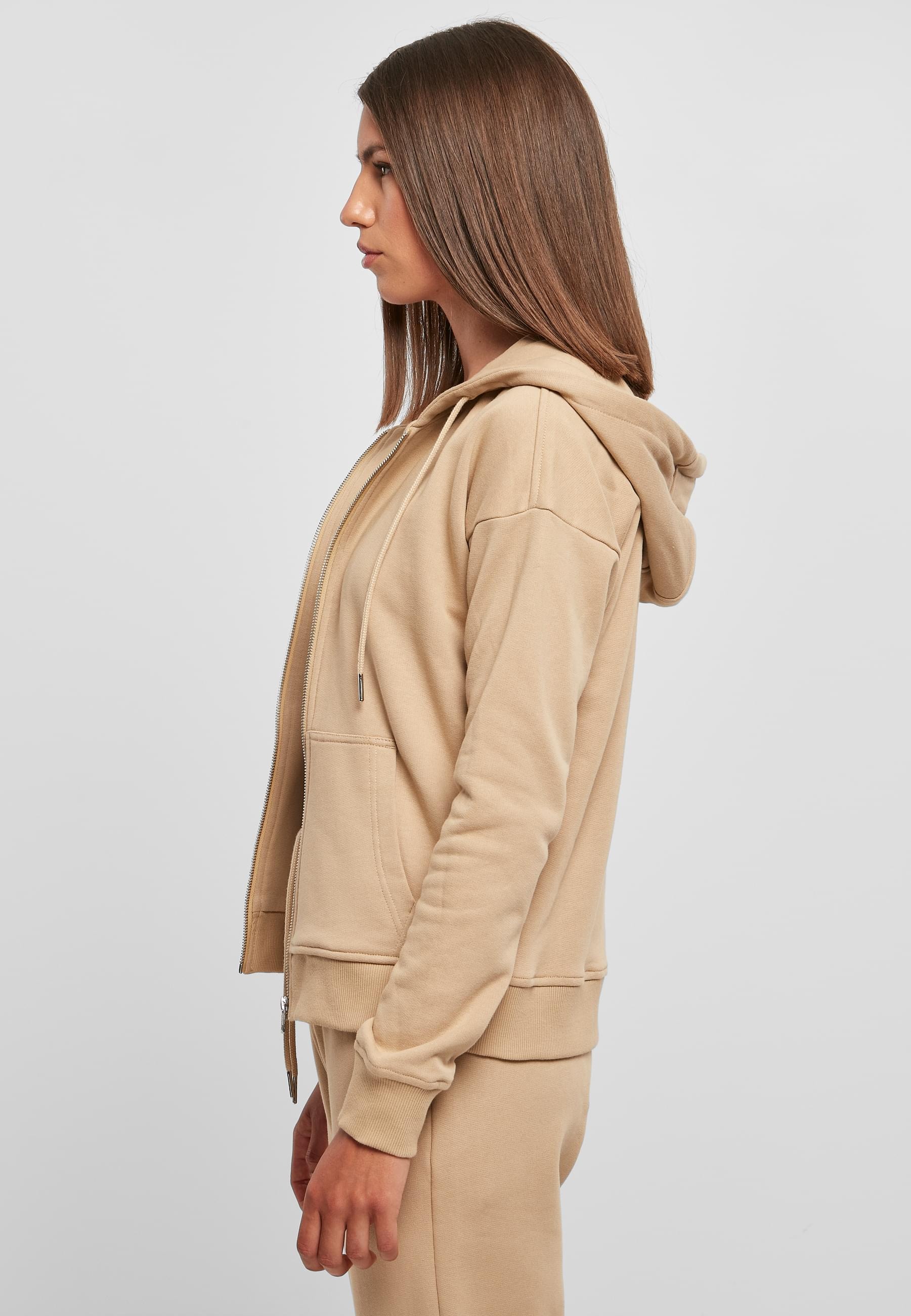 URBAN CLASSICS Sweatjacke »Urban Classics Damen Ladies Organic Terry Zip Hoody«