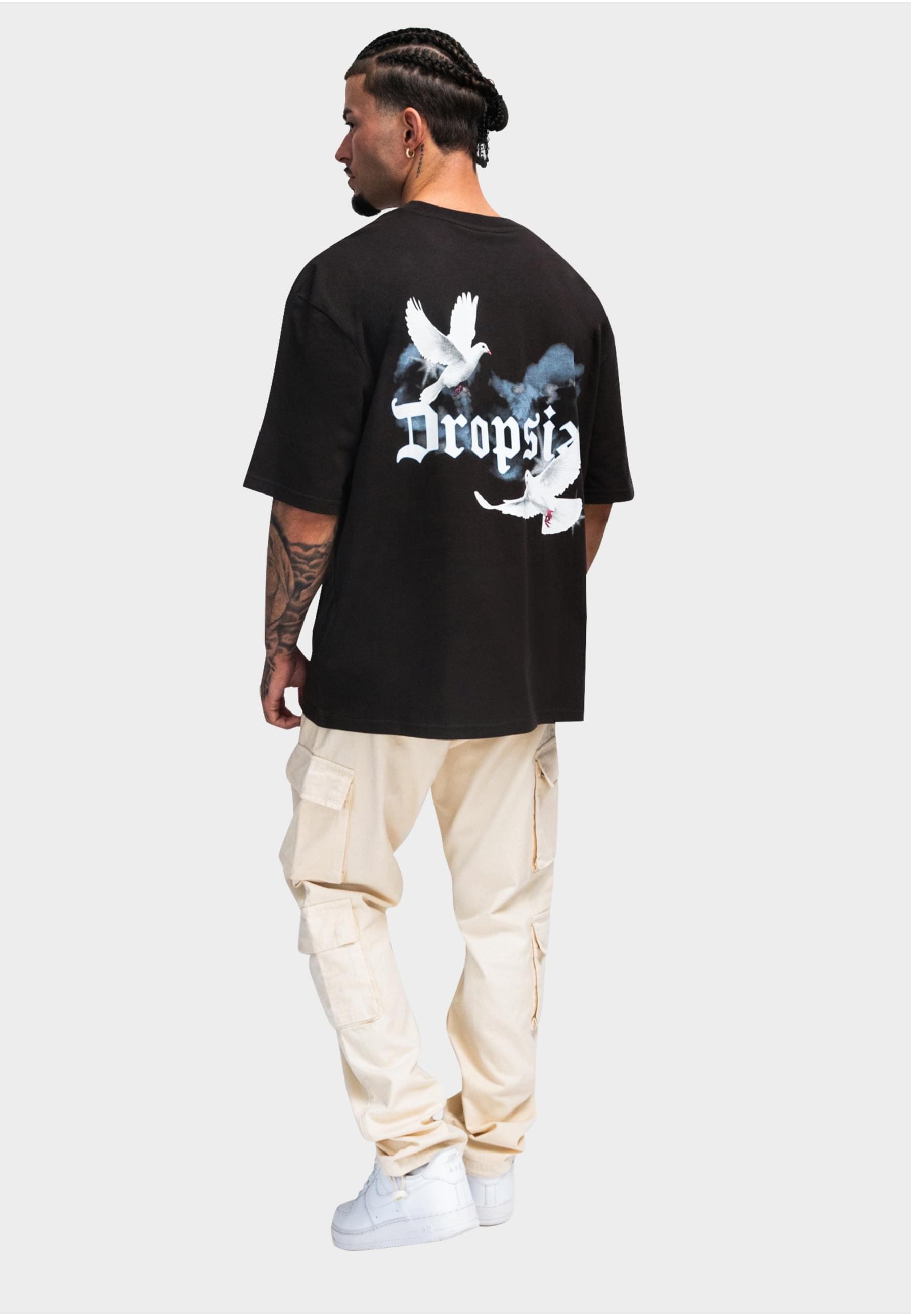 Dropsize T-Shirt »Dropsize Herren Heavy Cloud Dove T-Shirt«, (1 tlg.)