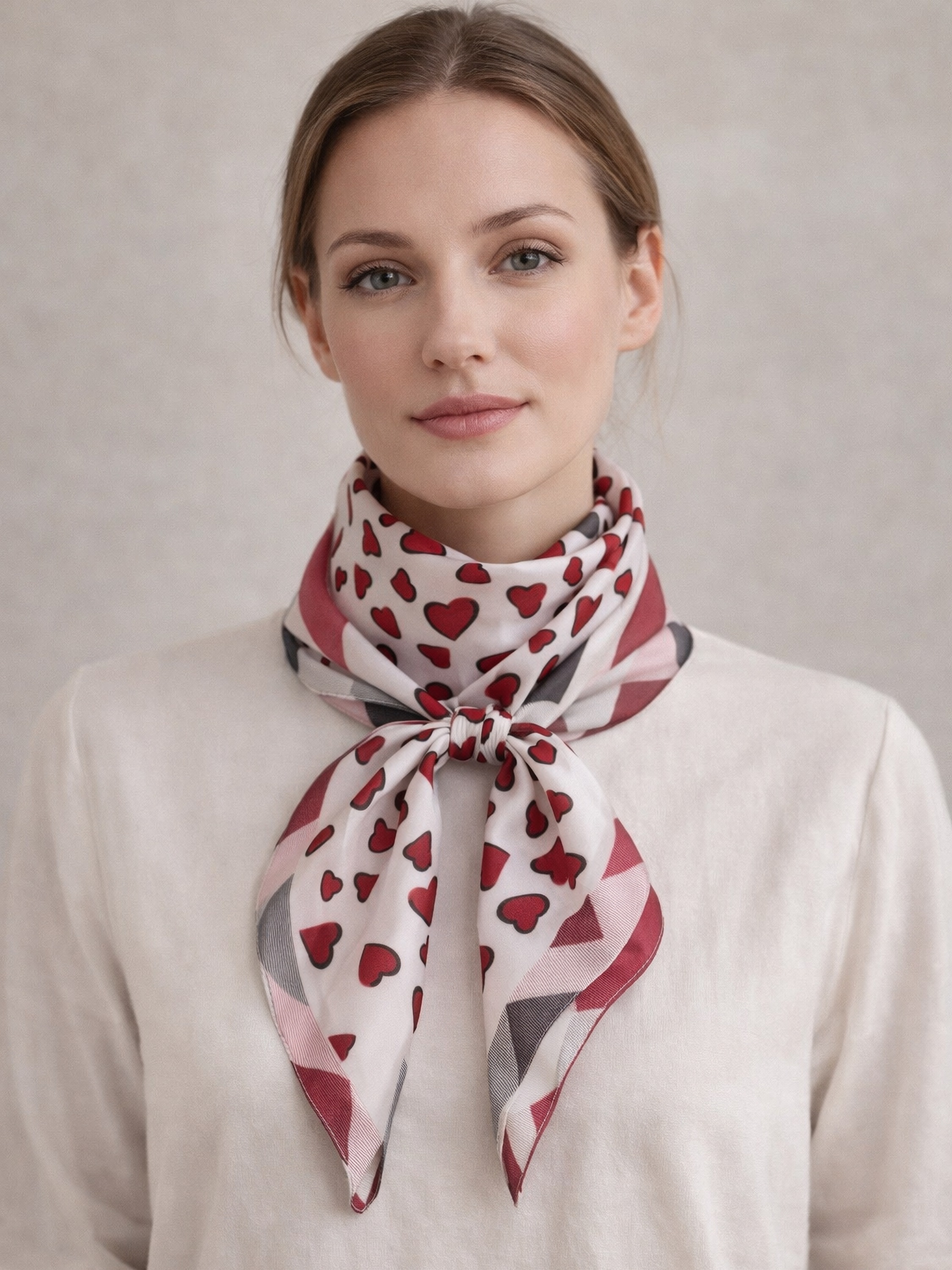 COLLEZIONE ALESSANDRO Nickituch »Herz« 1 Stk. quadratisches Halstuch mit Herzen und Karo