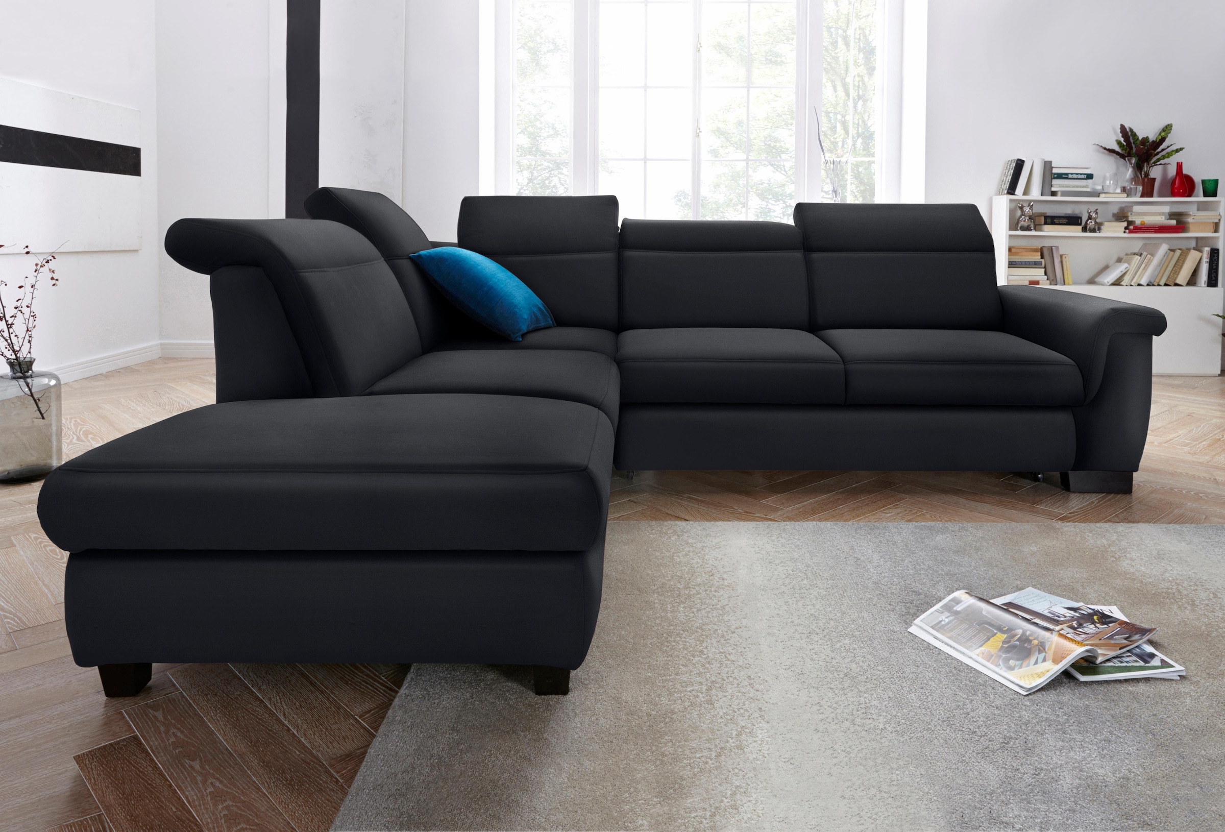 DOMO collection Ecksofa »Sully L-Form«, wahlweise mit Bettfunktion und Kopf- bzw. Rückenverstellung