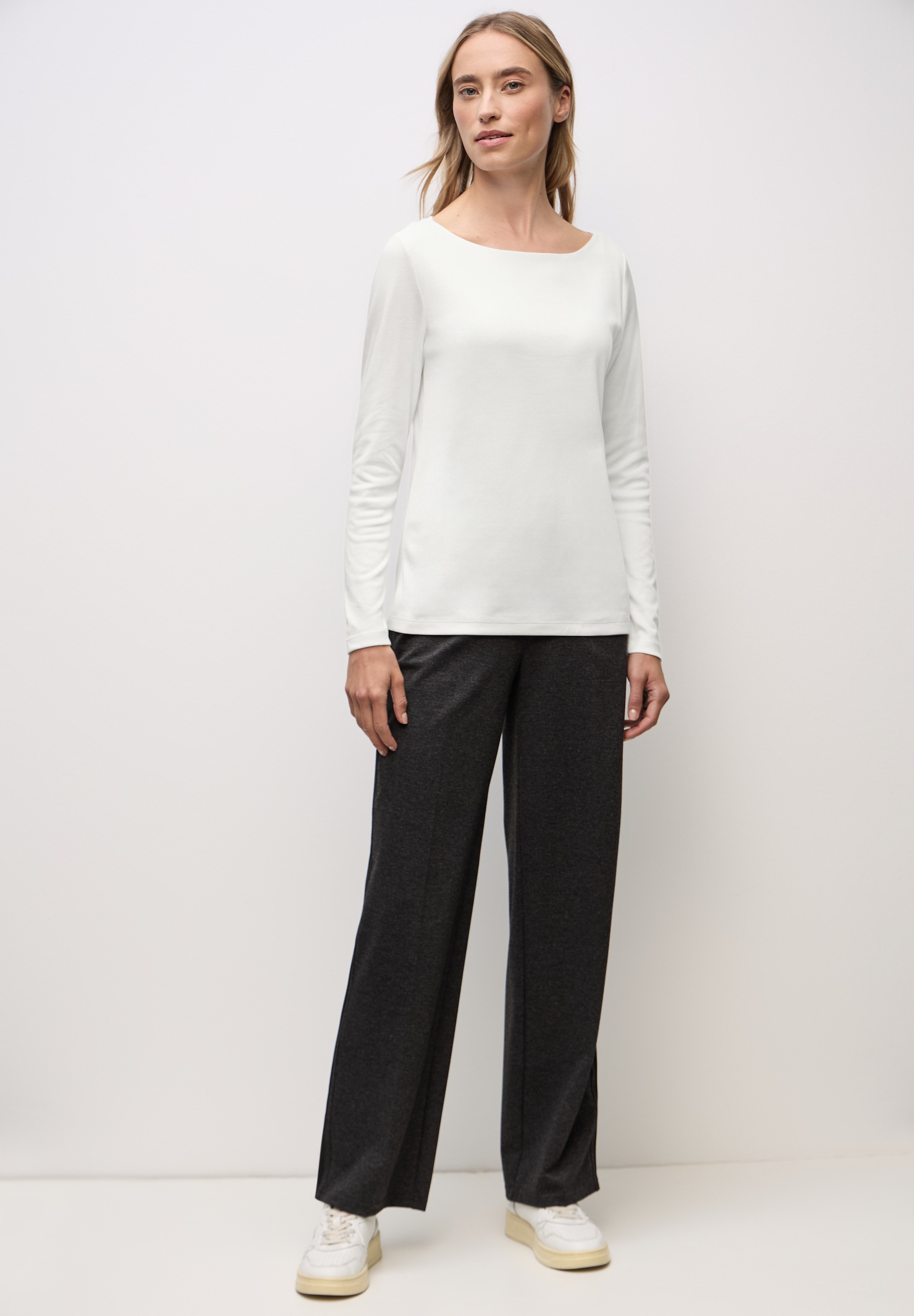 Thumbnail - STREET ONE Langarmshirt in Unifarbe