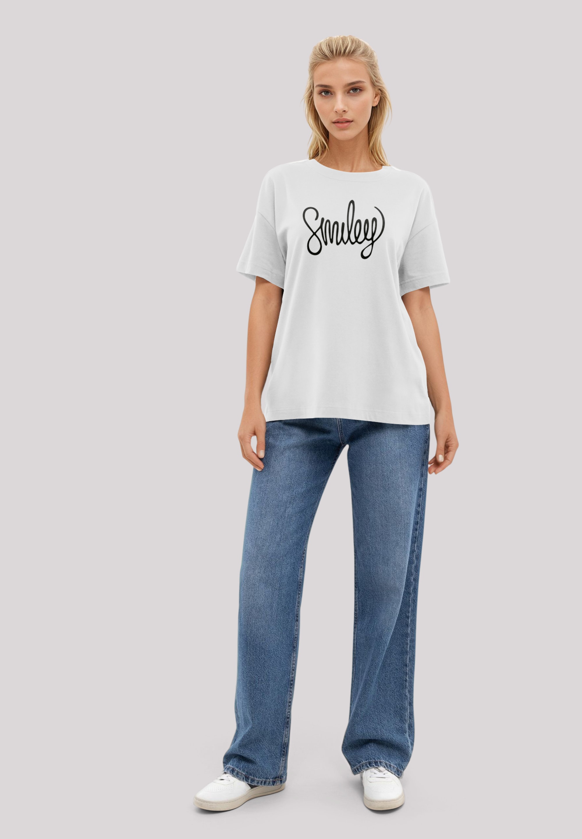 F4NT4STIC T-Shirt »SMILEY black«, Premium Qualität