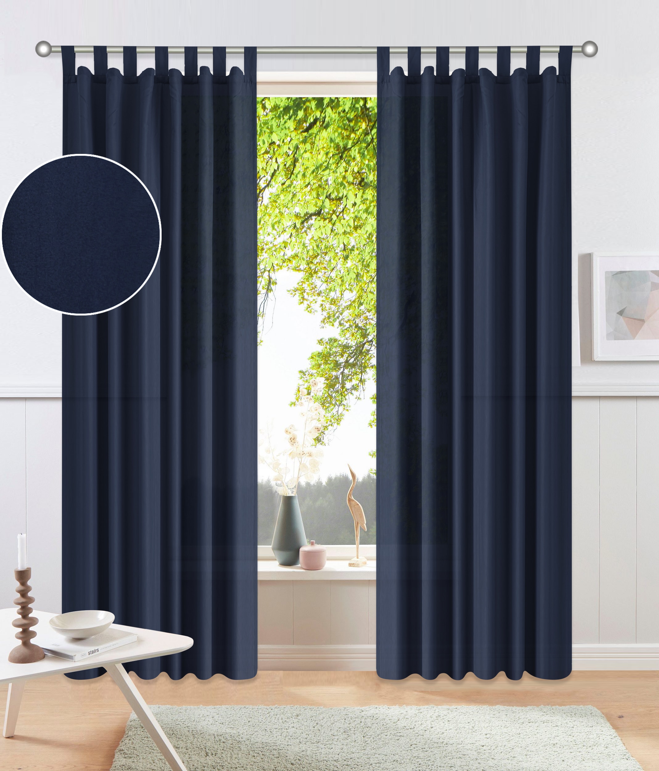 OTTO home Vorhang "Raja" Schlaufen 2 Stk. tlg. 2er-Set, Bestseller, einfarb günstig online kaufen