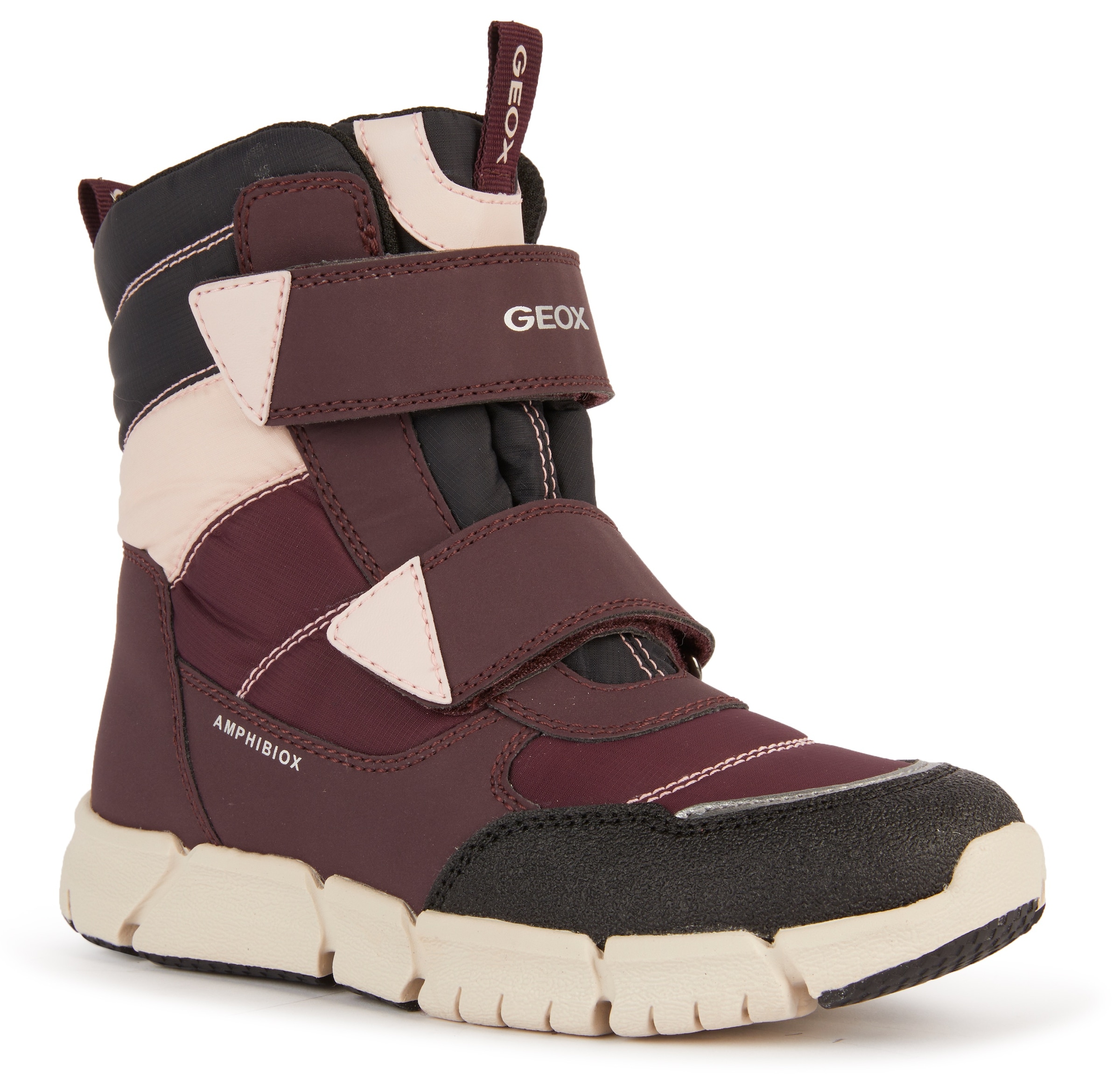 Geox Winterstiefel "J FLEXYPER GIRL B ABX", Snowboots, Klettstiefel mit wasserabweisender TEX-Ausstattung