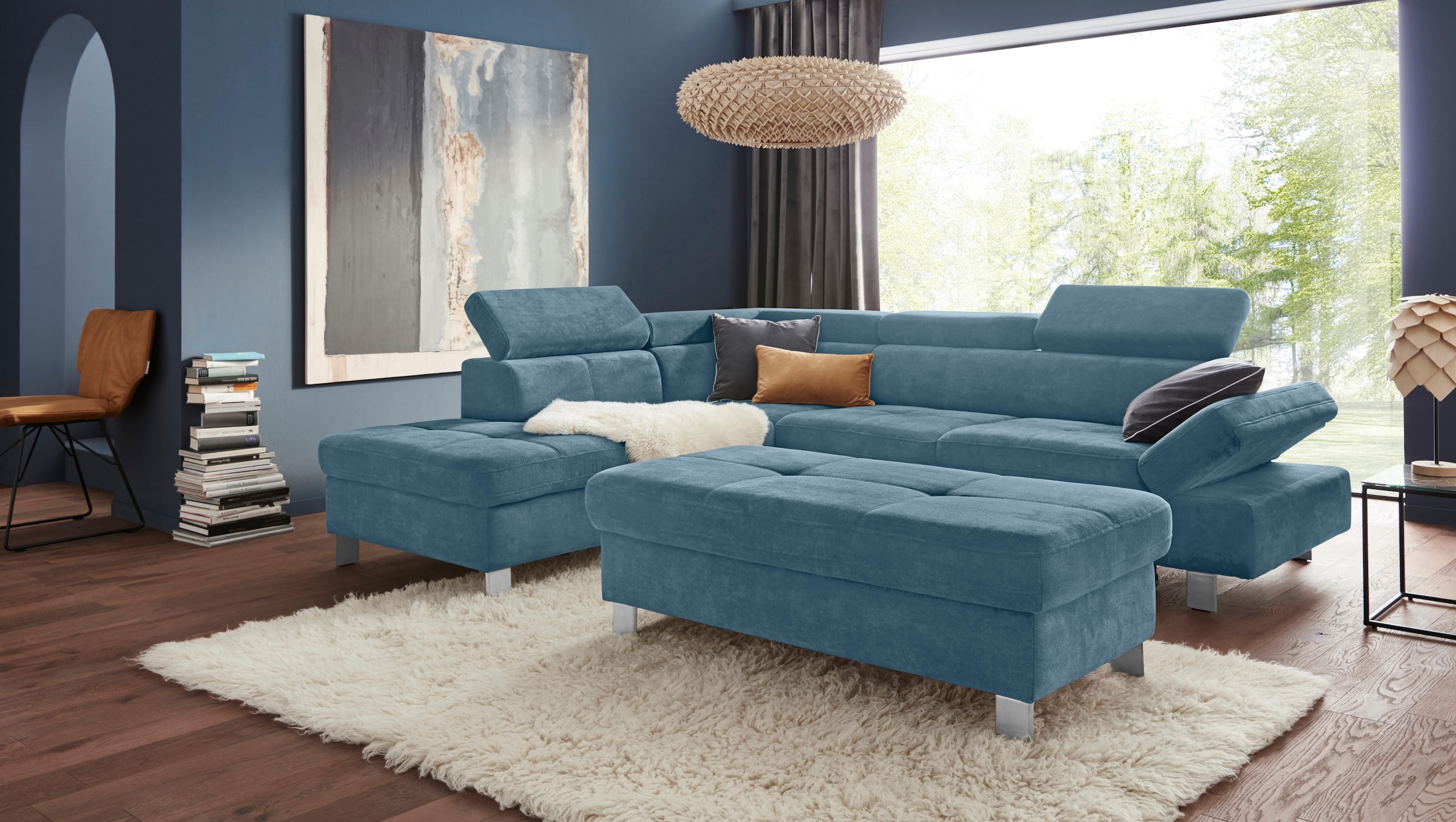 exxpo - sofa fashion Ecksofa "Fiji, L-Form", mit Kopf- bzw. Rückenverstellu günstig online kaufen