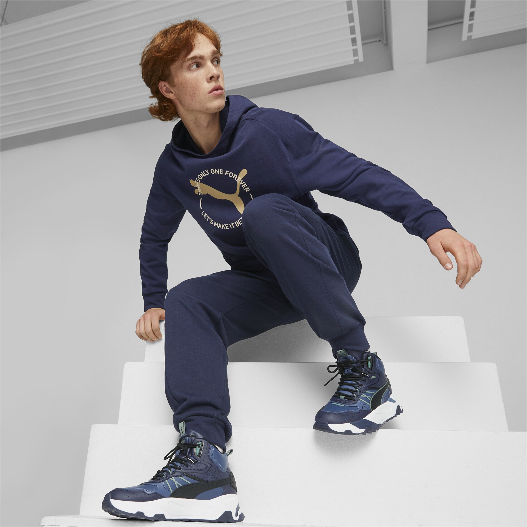 PUMA Sneaker »Mid Hybrid Leder-Sneakers Herren«