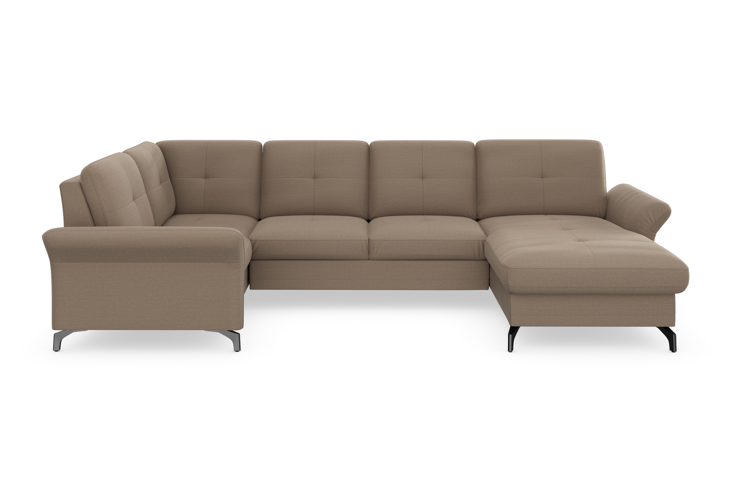 Home affaire Wohnlandschaft "Calando U-Form" wahlweise mit Bettfunktion, Be günstig online kaufen