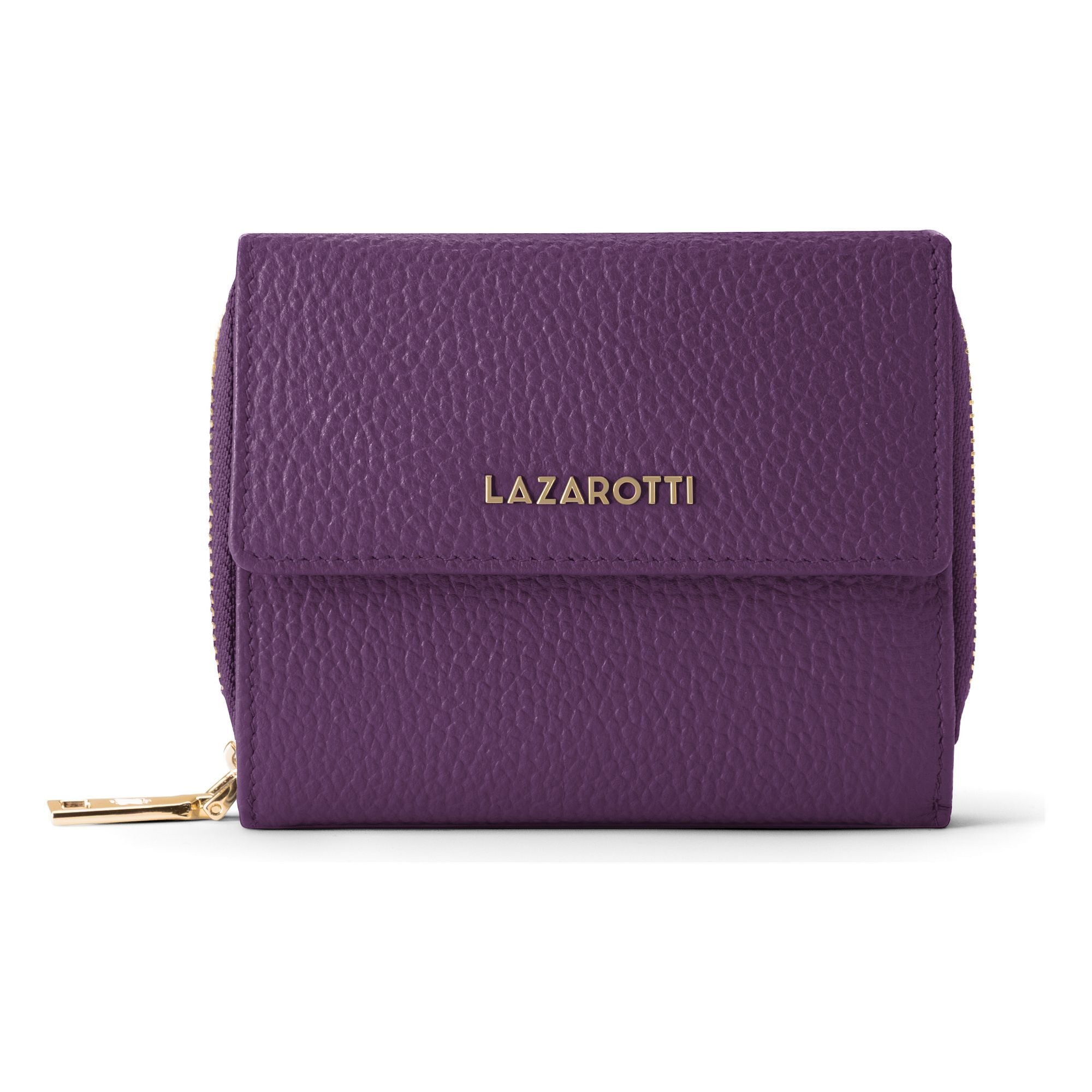 Lazarotti Geldbörse "Bologna Leather Zip-Around Geldbörse Leder 12 cm"