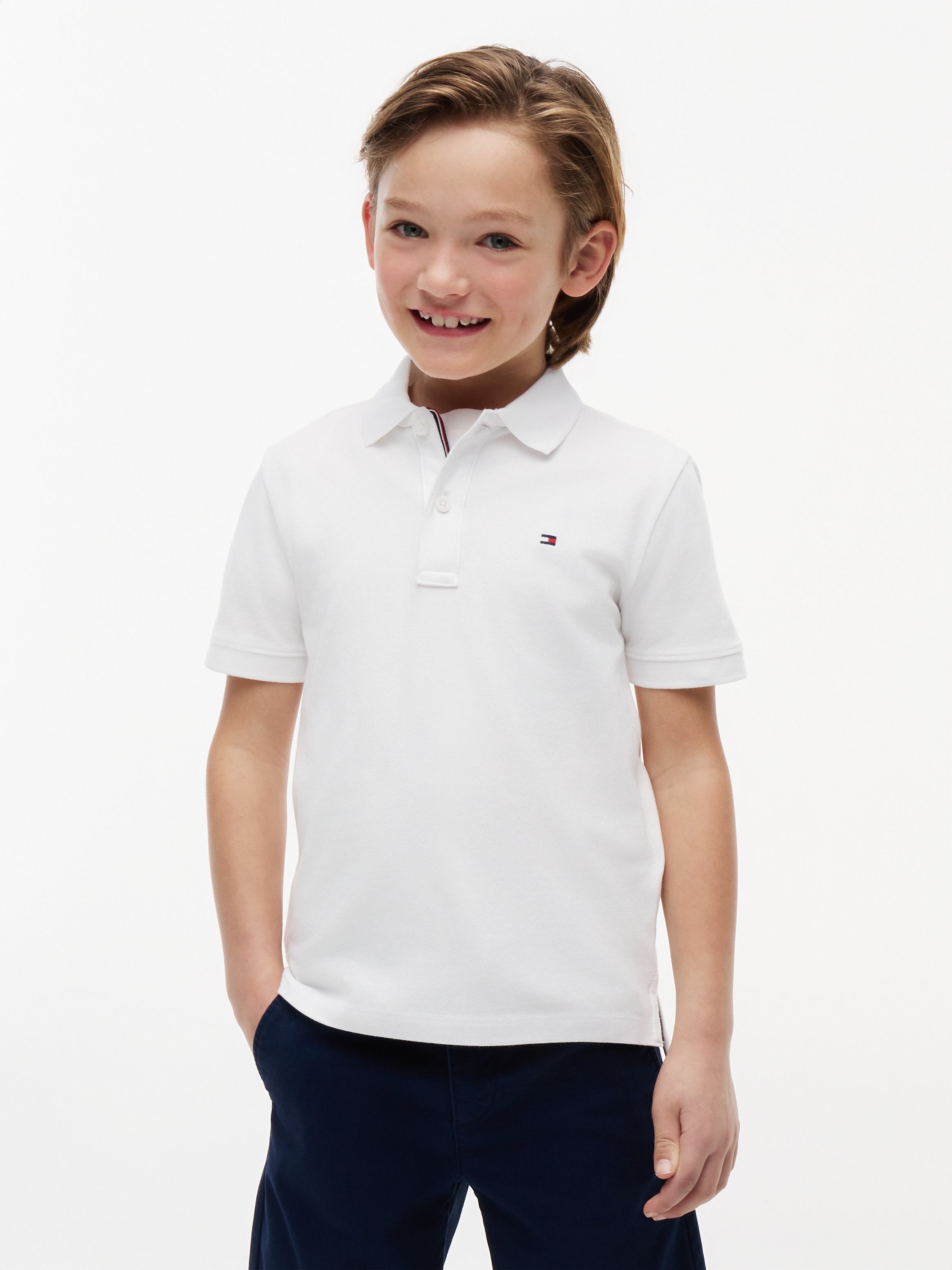 Tommy Hilfiger Poloshirt "FLAG POLO" Kinder bis 16 Jahre mit Polokragen