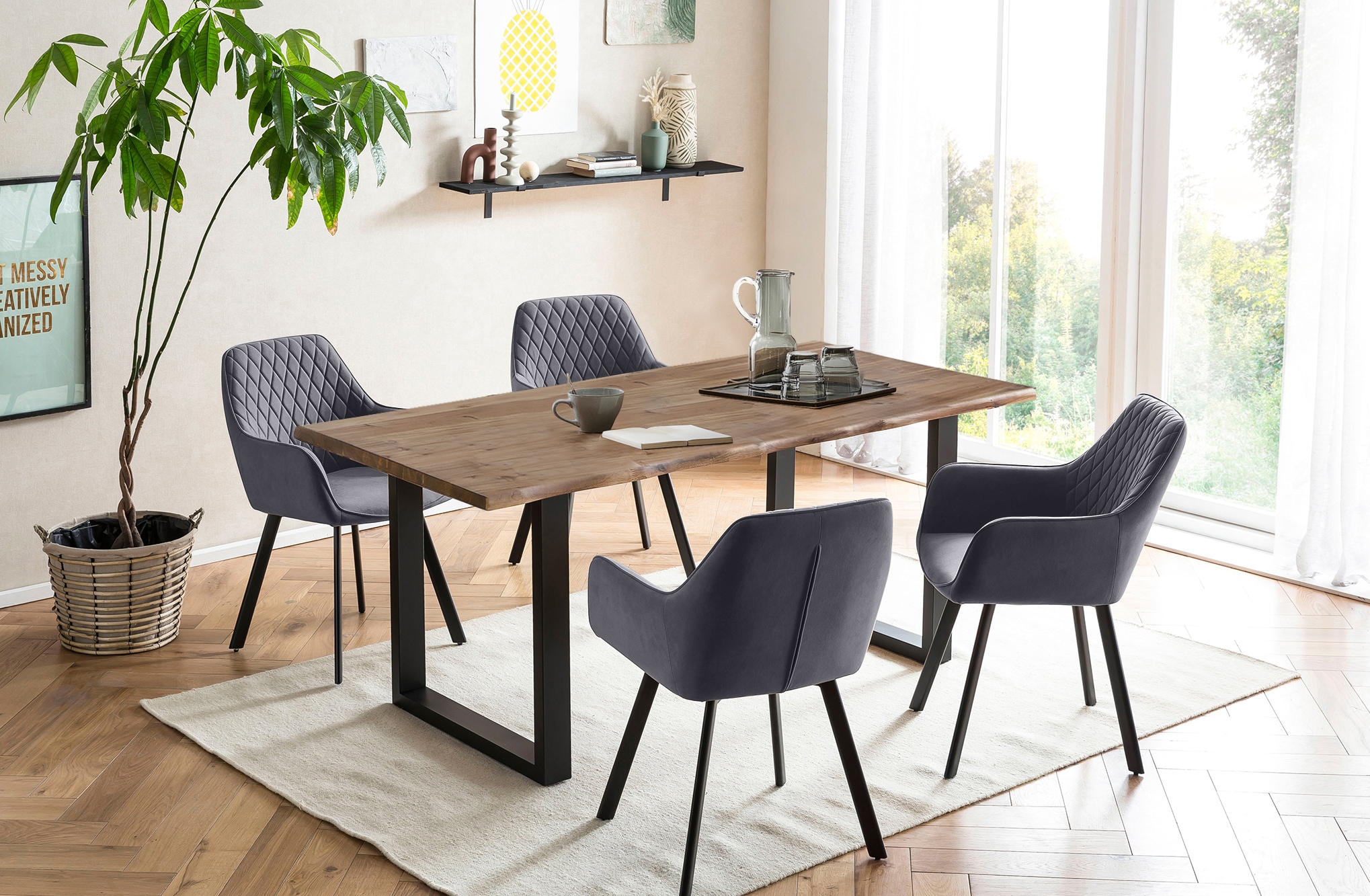 SalesFever Essgruppe, (Set, 5 tlg.), Tischplatte behandelt mit OSMO Hartwachs-Öl in seidenmattem Finish