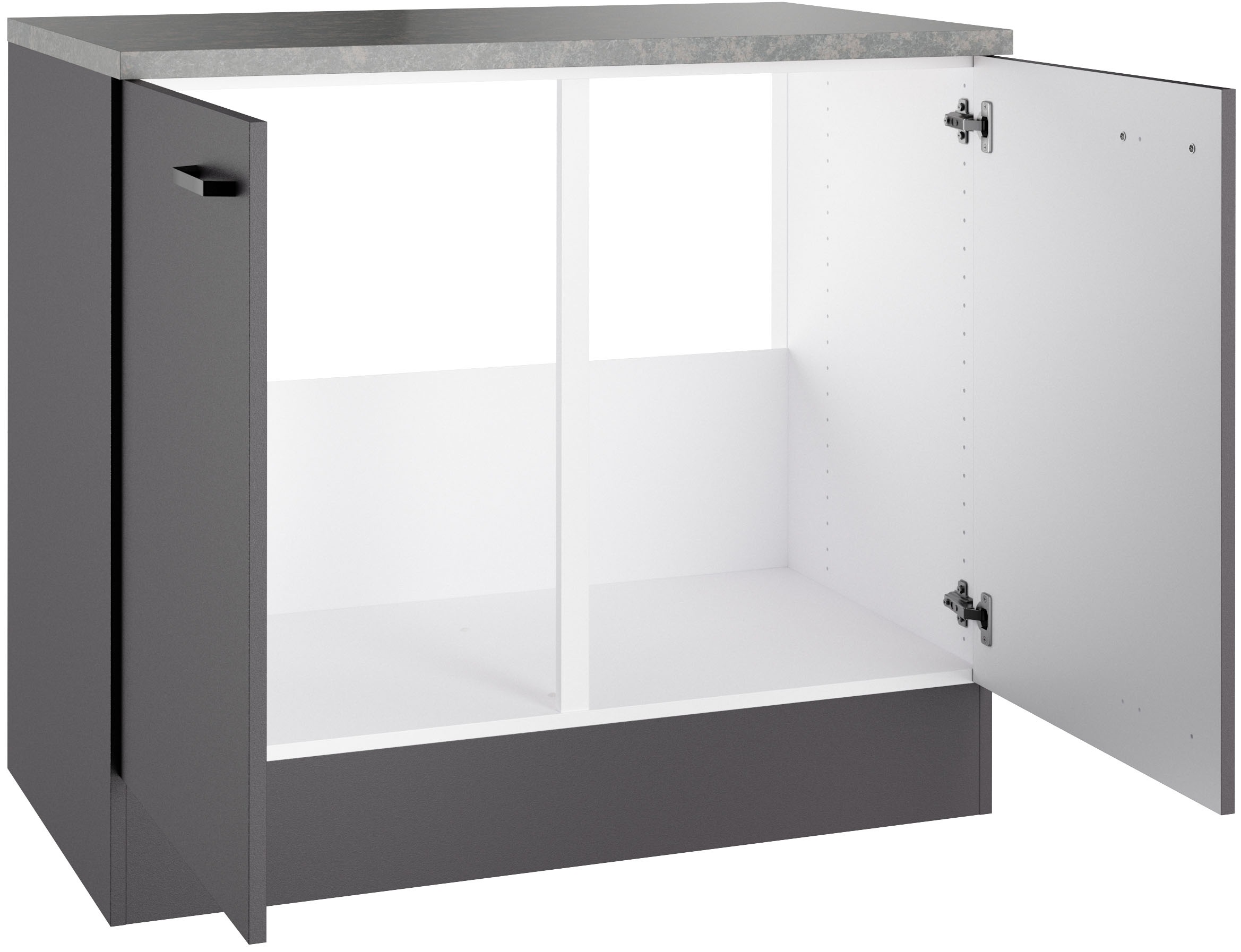 Thumbnail - OPTIFIT Spülenschrank "OPTImulti" Breite 100 cm, Tiefe 60 cm, mit 2 Türen, inkl. Arbeitsplatte