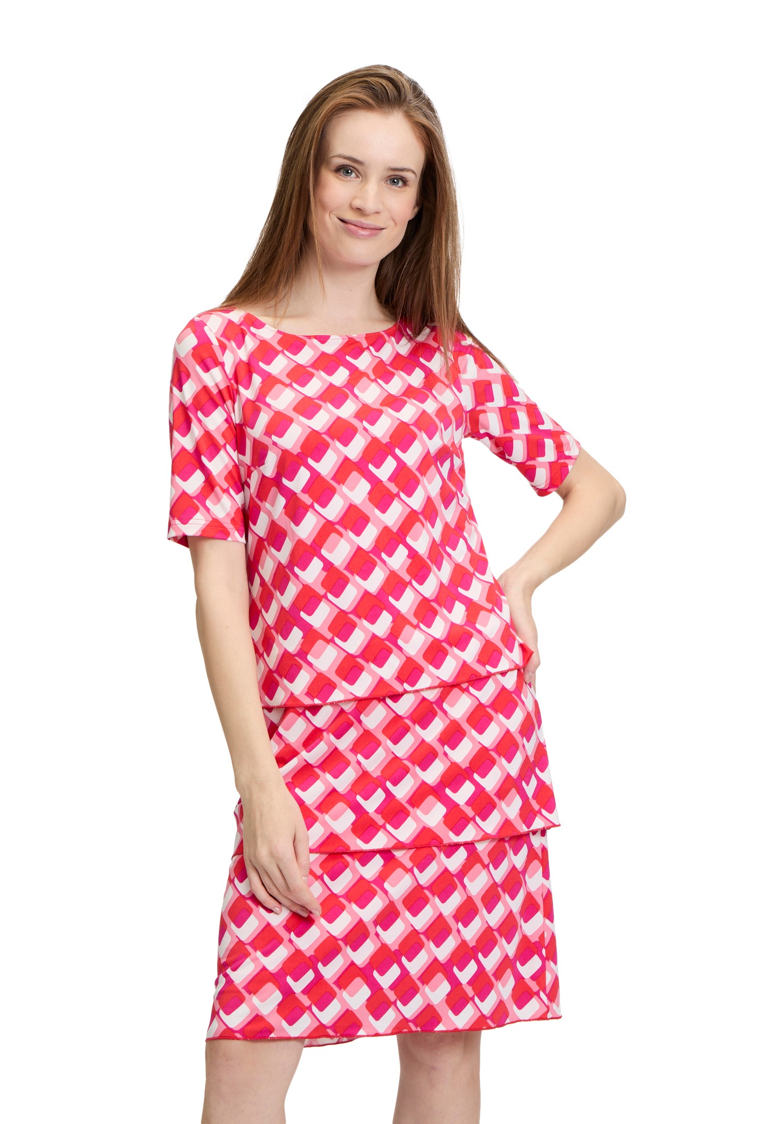 Betty Barclay Sommerkleid "Betty Barclay Damen Stufenkleid kurzarm", Druck günstig online kaufen