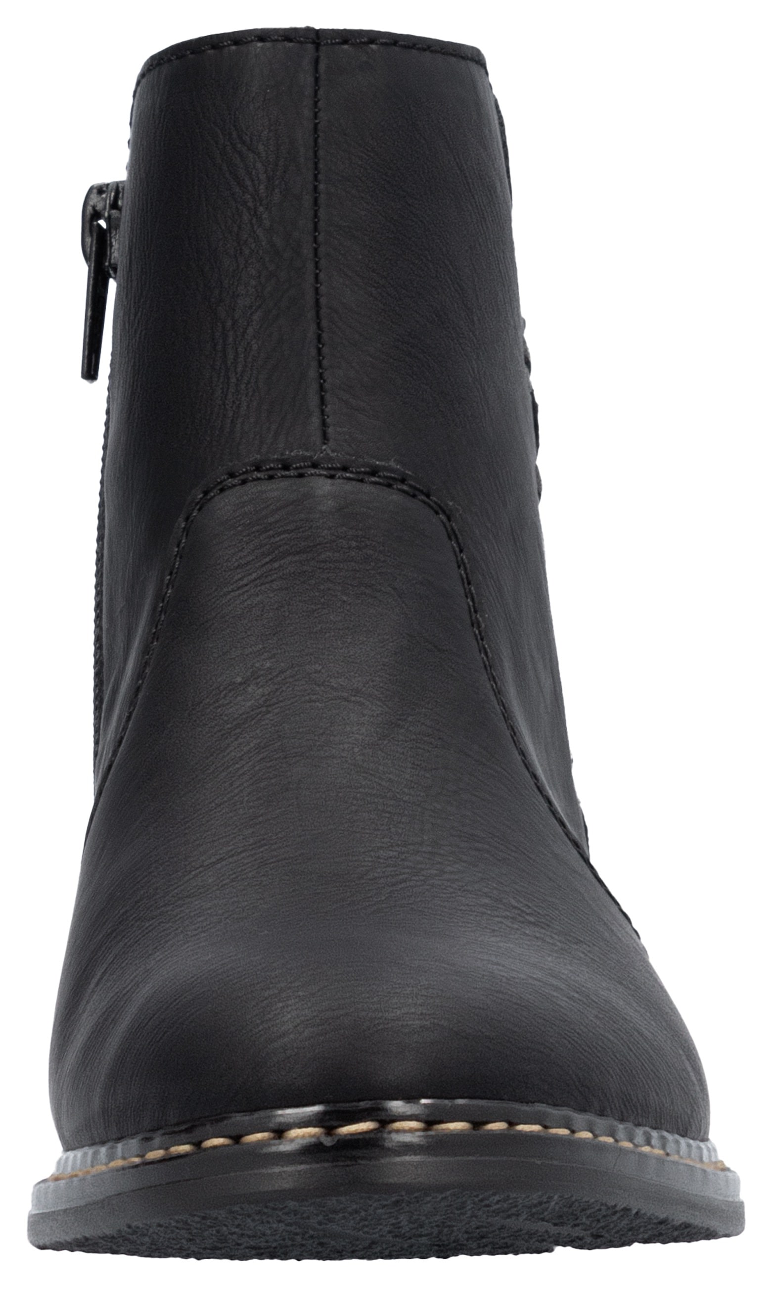Rieker Stiefelette, Reißverschluss-Stiefelette, Ankelboots mit Blockabsatz