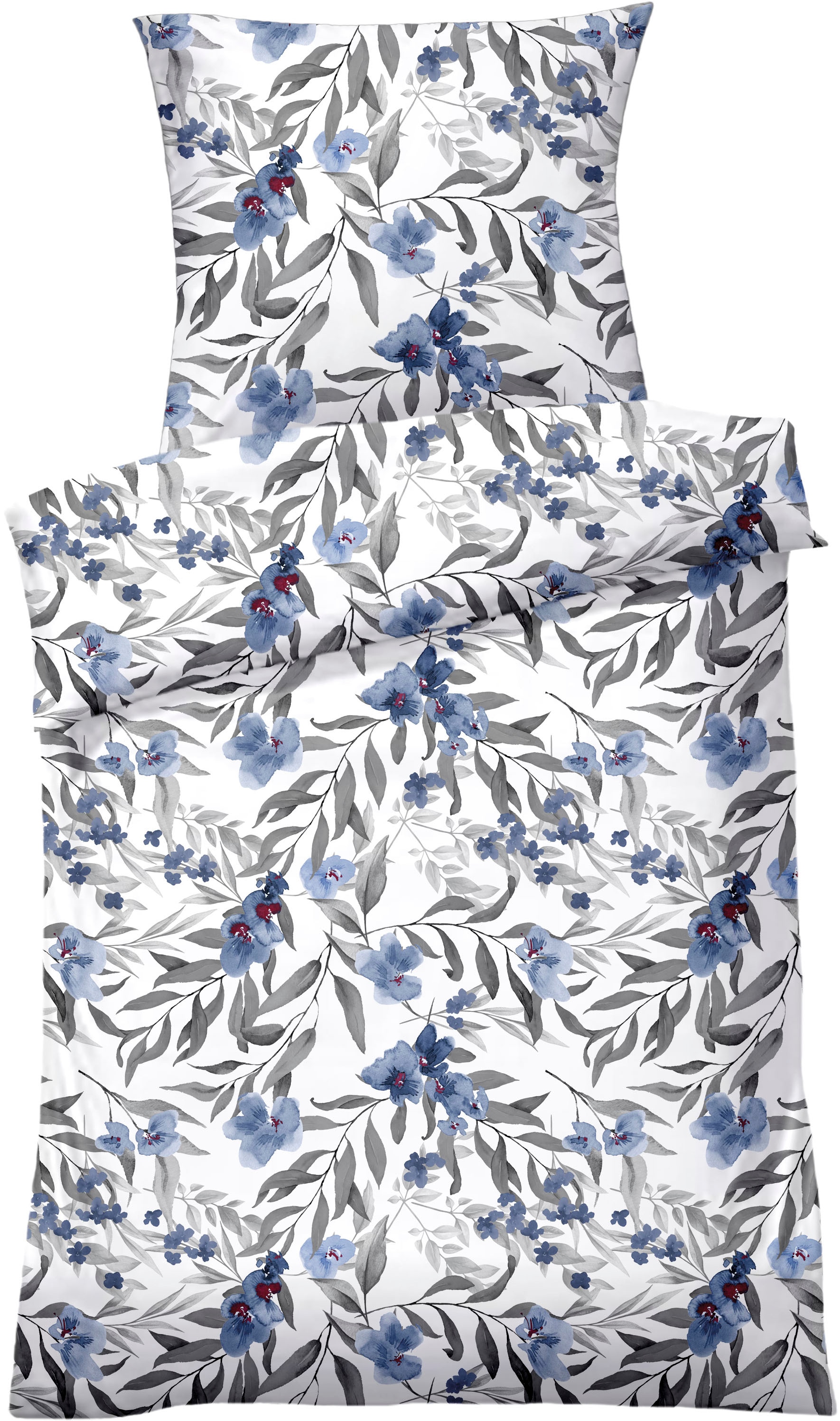 Dyckhoff Bettwäsche "Blue Flowers" 2 Stk. günstig online kaufen