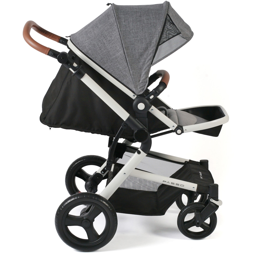 CHIC4BABY Kombi-Kinderwagen »Passo, Melange Grau«, 15 kg