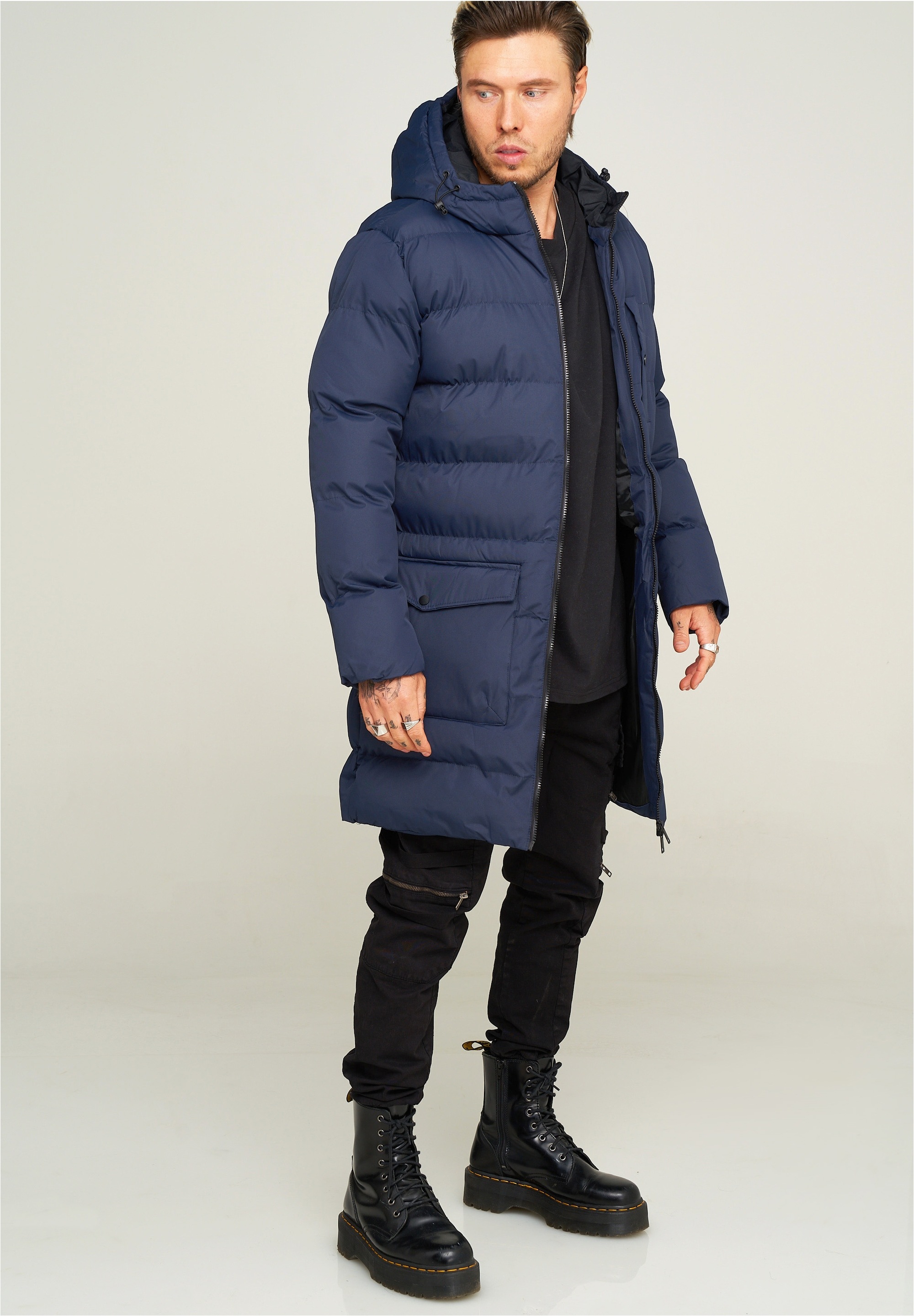 behype Steppjacke »PUFFER PARKA«, Steppjacke mit Kapuze