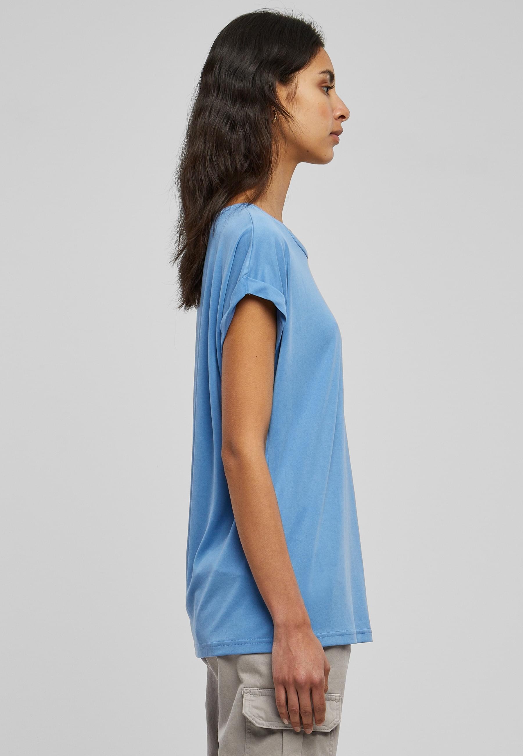 URBAN CLASSICS Kurzarmshirt »Urban Classics Damen Ladies Modal Extended Shoulder Tee«, (1 tlg.)