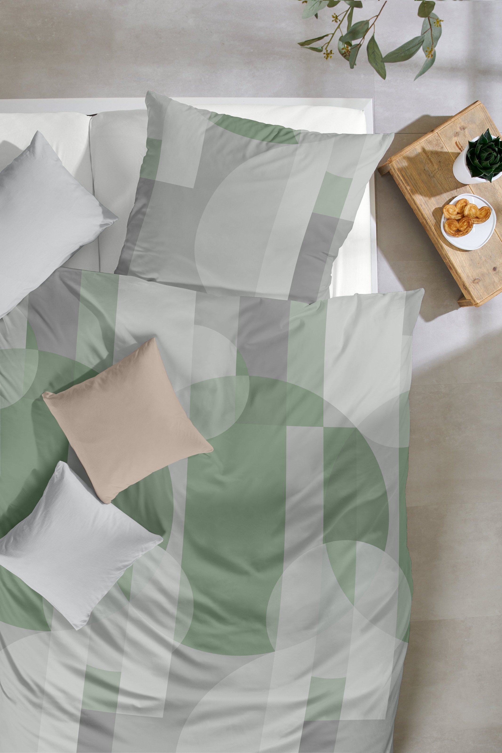 Thumbnail - Primera Bettwäsche "Feinbiber-Bettwäsche Ball" 2 Stk. mit modernem Muster