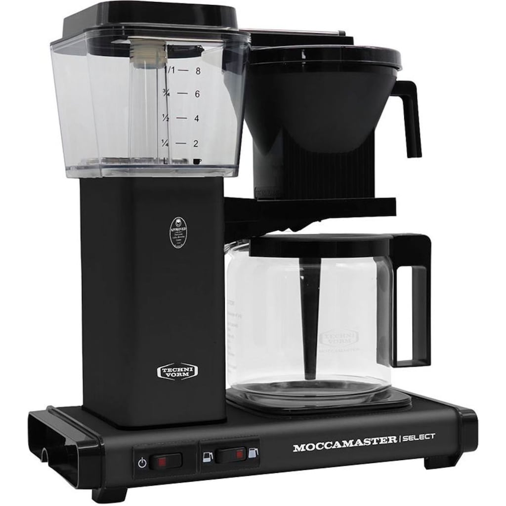 Moccamaster Filterkaffeemaschine »KBG Select matt black«, 1,25 l Kaffeekanne, Papierfilter, 1x4