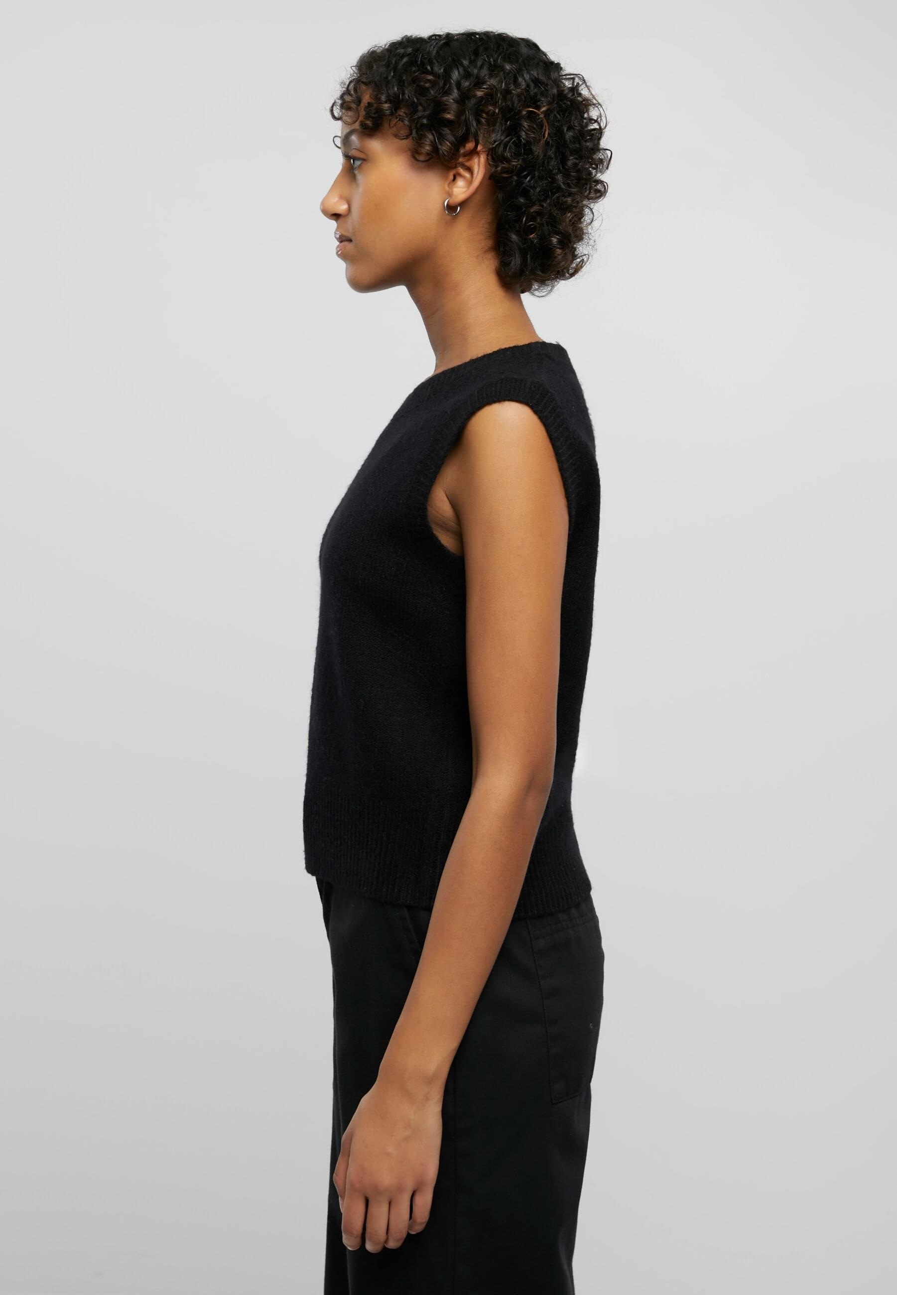 URBAN CLASSICS Rundhalspullover »Urban Classics Damen Ladies Knit Slipover«, (1 tlg.)